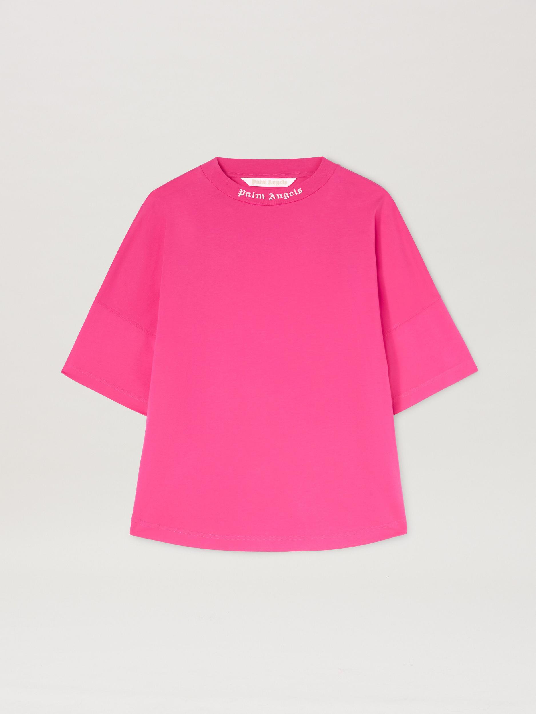 BACK CURVED LOGO LOOSE TEE FUCHSIA - SOF Product Image