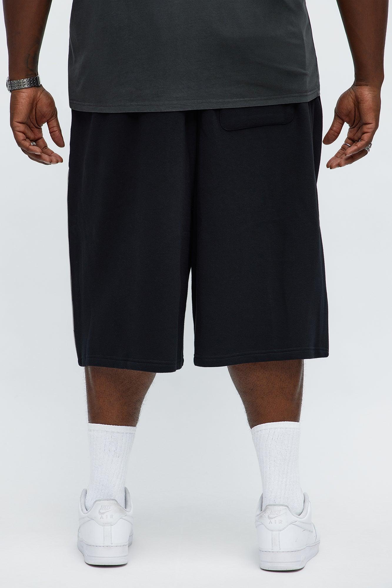 Tyson Baggy Sleaze Studded Shorts - Black Male Product Image