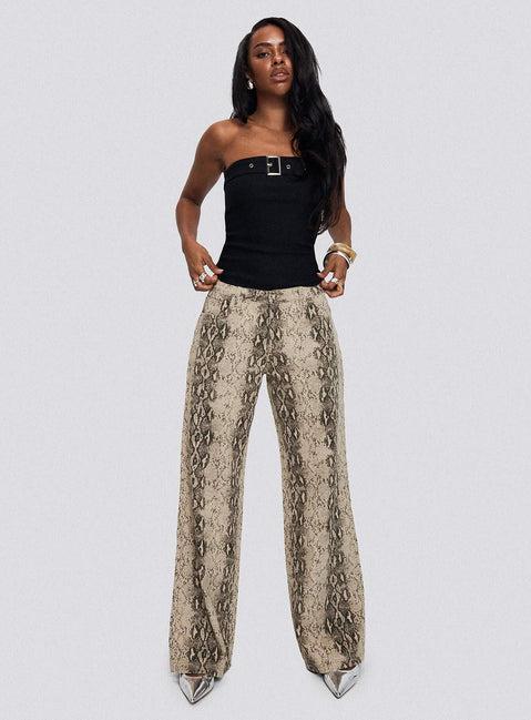 Serpentina Low Rise Straight Leg Jeans Snake Product Image