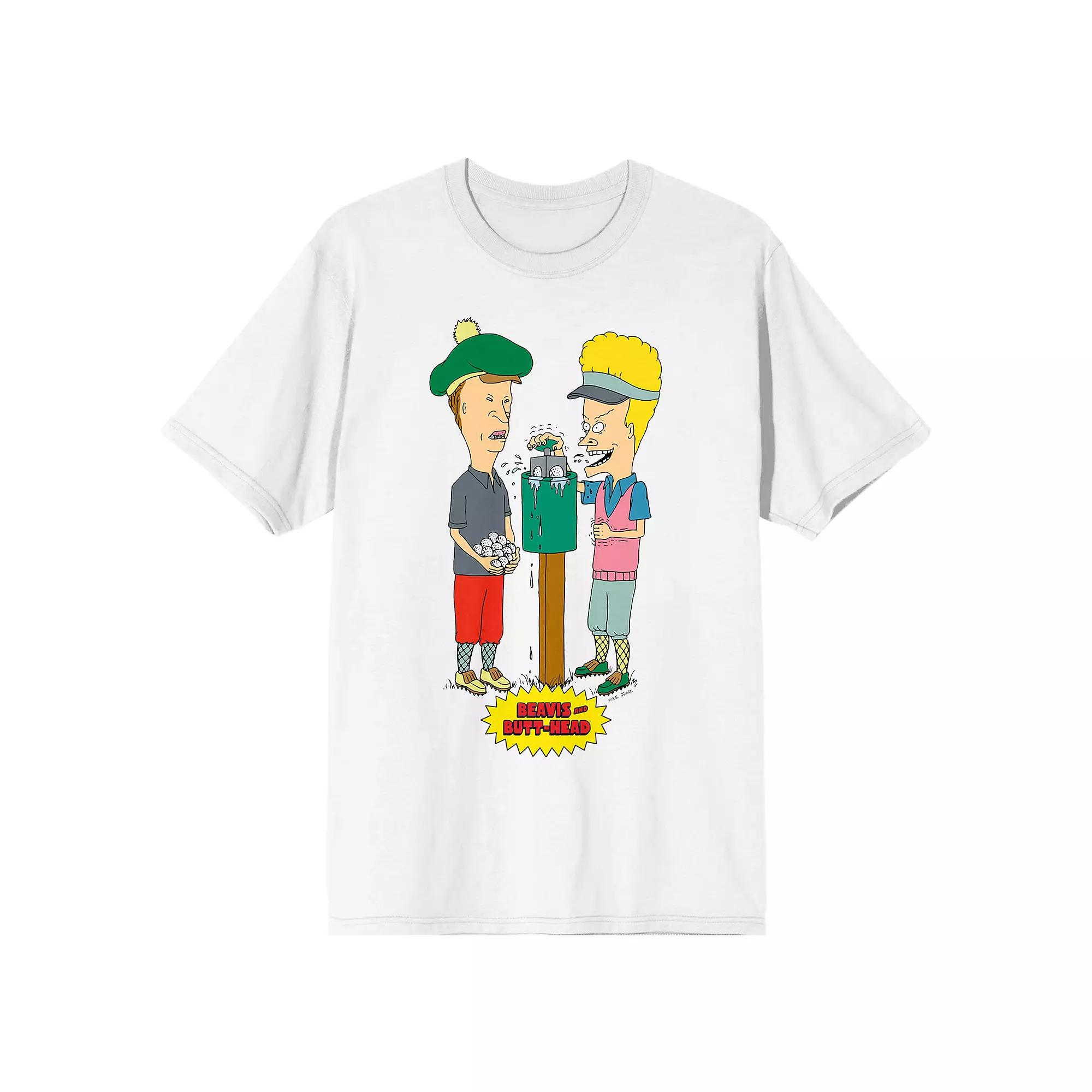 Men's Beavis & Butthead Characters Short Sleeve Graphic Tee,  Product Image