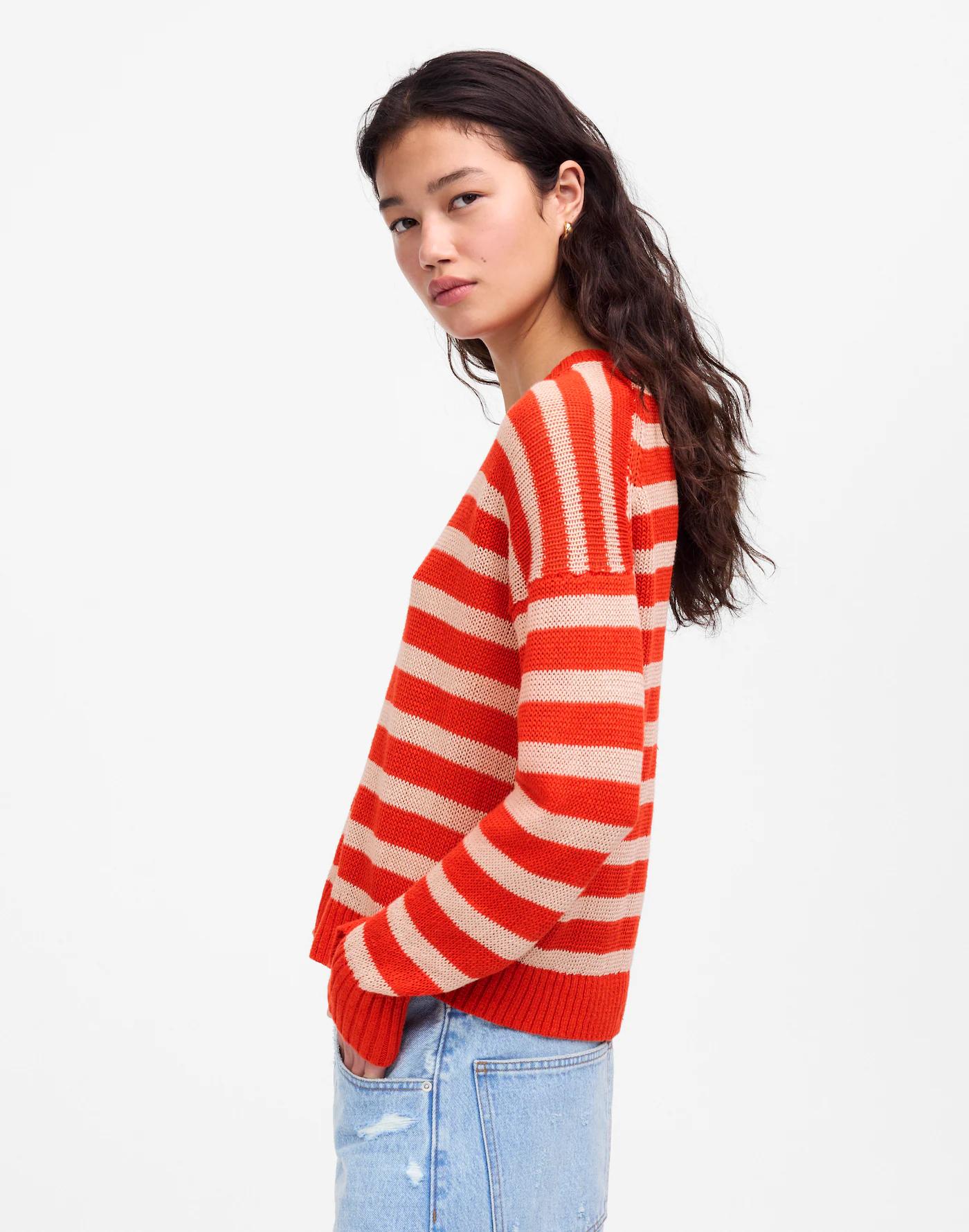 Linen Drop-Shoulder Sweater Product Image