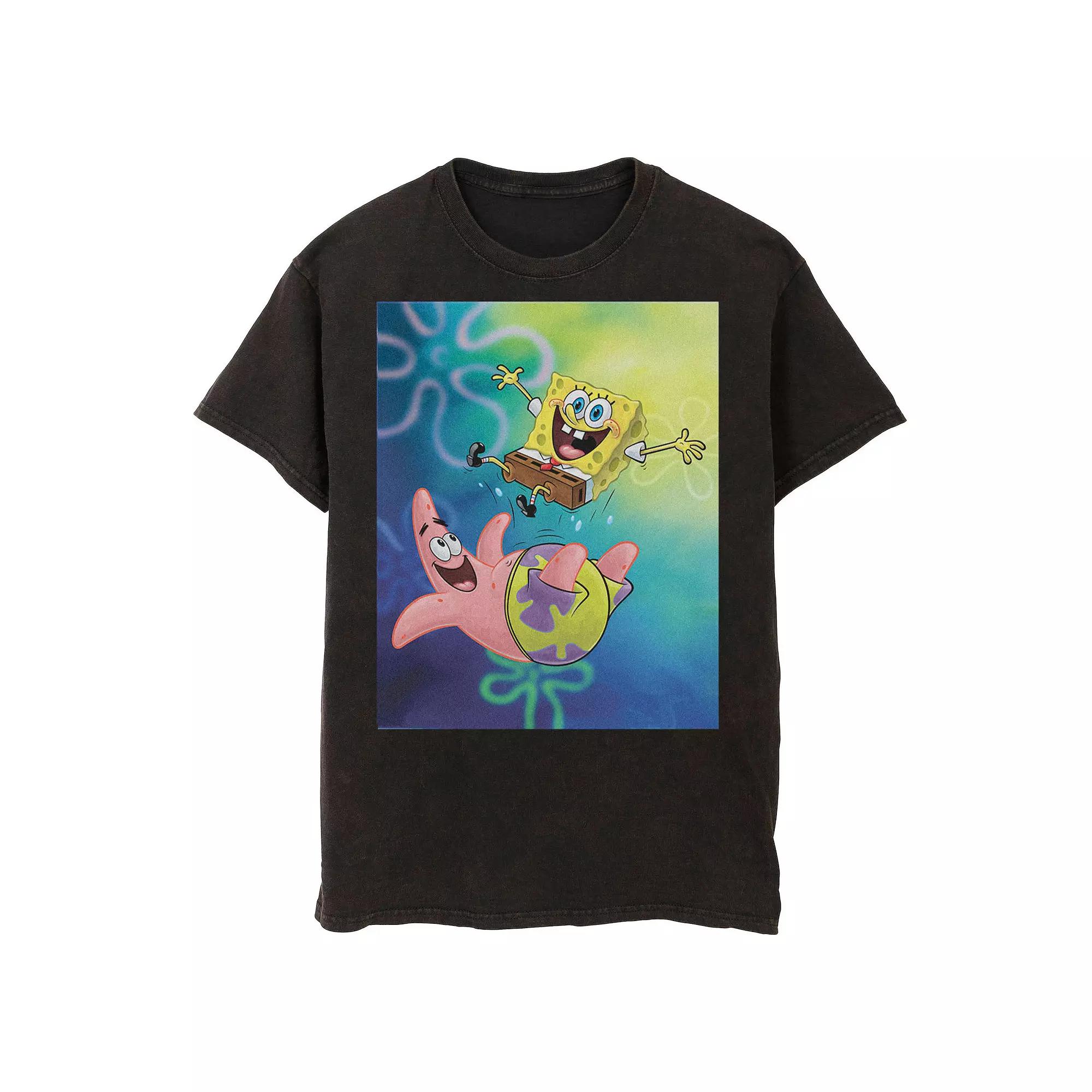 Men's Nickelodeon SpongeBob SquarePants Patrick Star Best Buddies Mineral Wash Graphic Tee,  Product Image