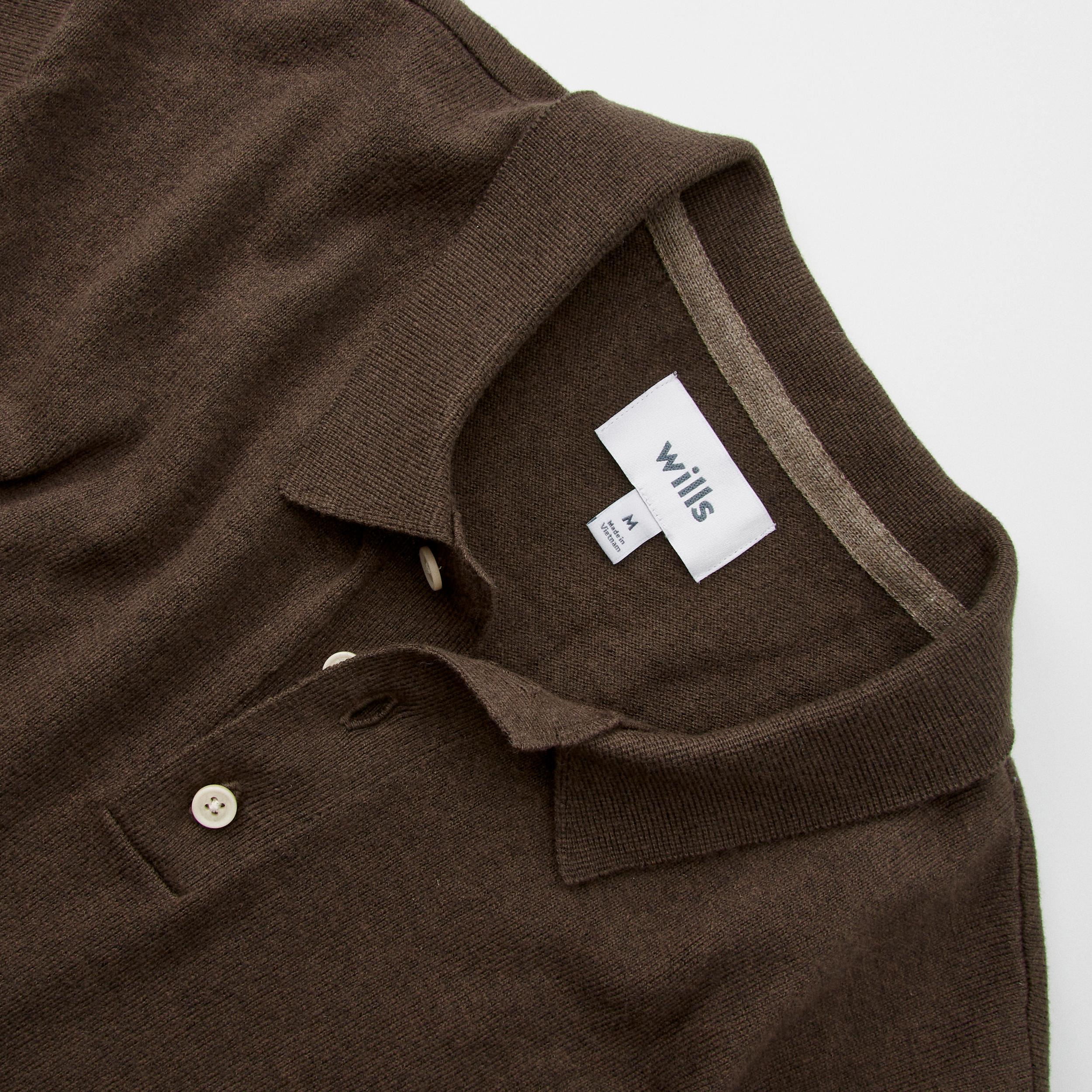 Fine Ribbed Cotton Cashmere Polo Shirt Product Image