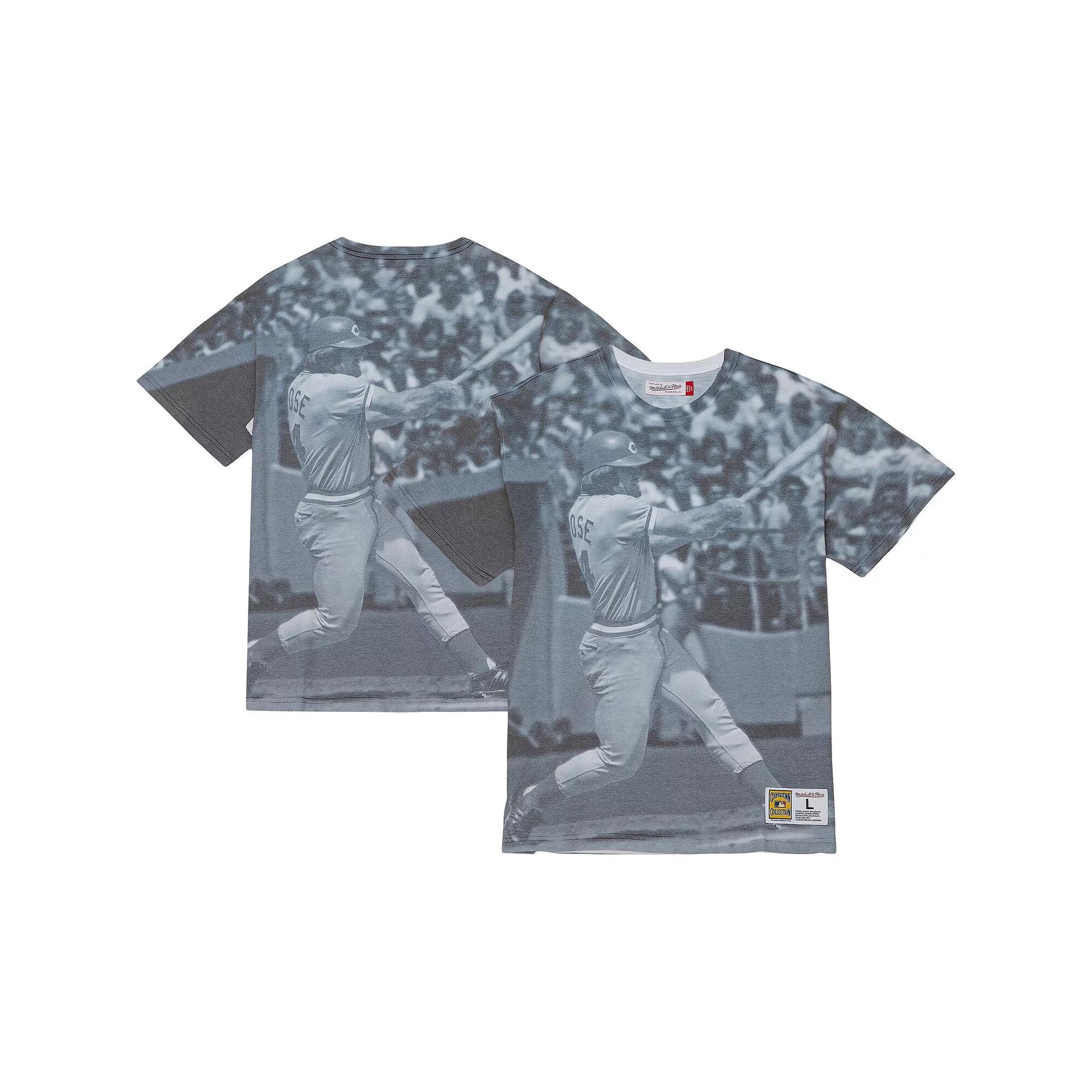 Men's Mitchell & Ness Pete Rose Cincinnati Reds Cooperstown Collection Highlight Sublimated Player Graphic T-Shirt,  Product Image