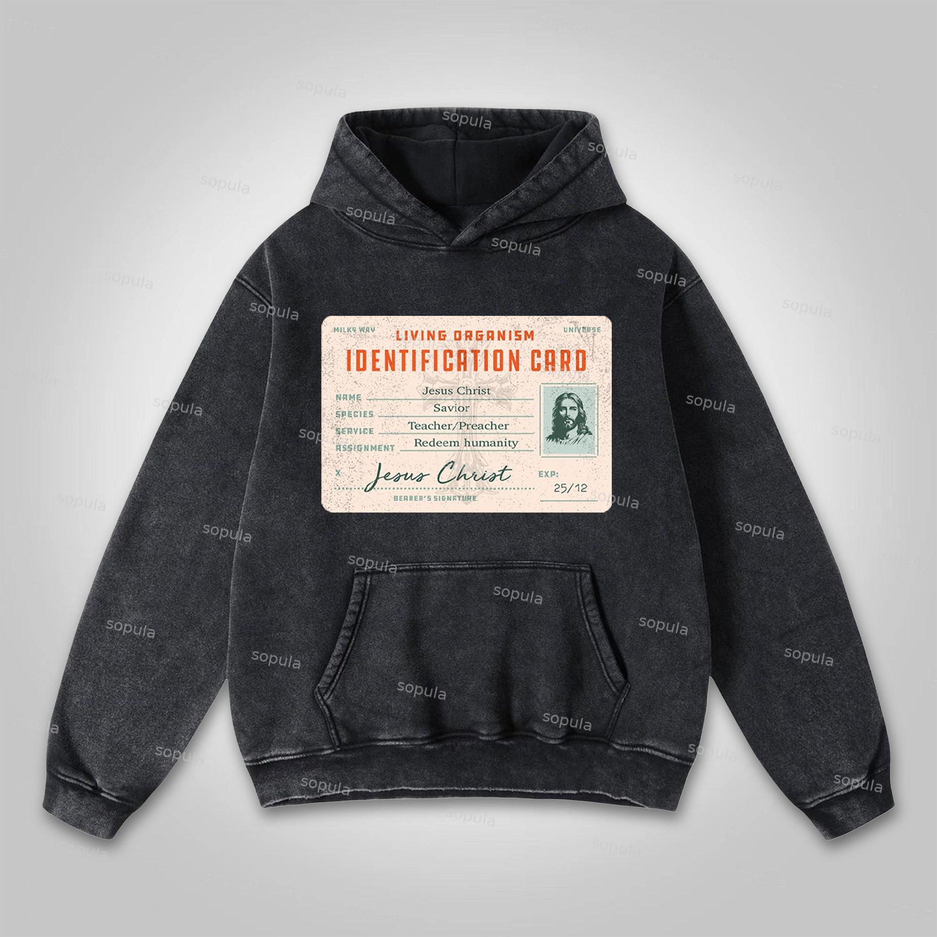Sopula Jesus Passport Graphic Washed Hoodie Product Image
