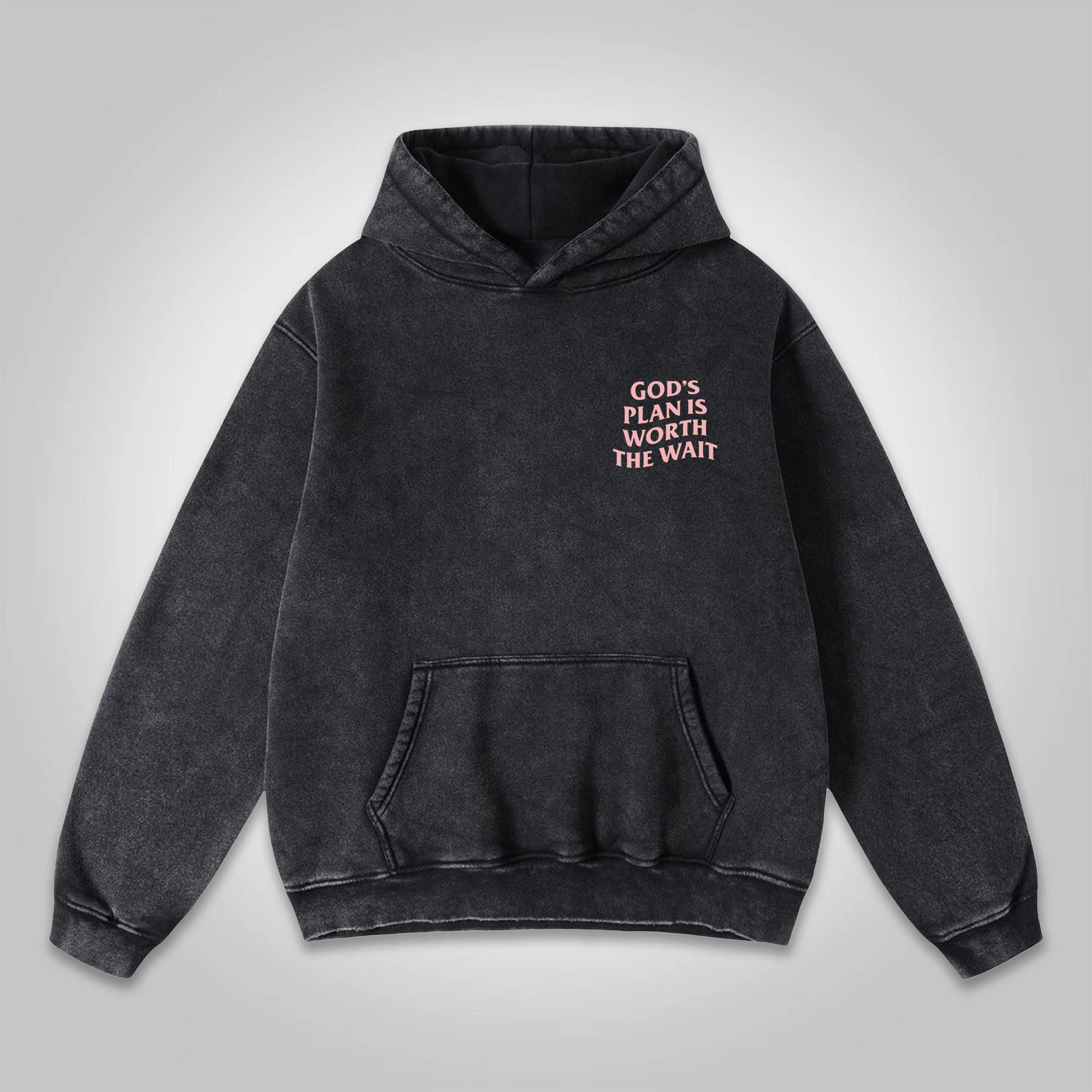 Sopula Vintage Siyah Punk Gothic Graphic Acid Washed Oversized Hoodie Product Image