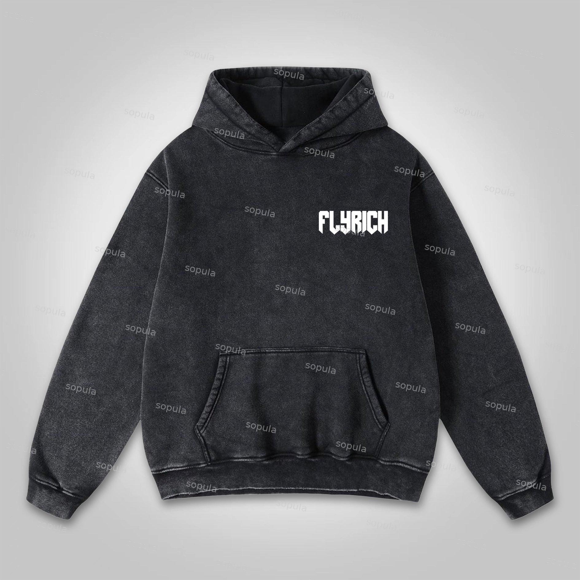 Sopula Jesus Paid It All Salvation Washed Distressed Pocket Hoodie Product Image