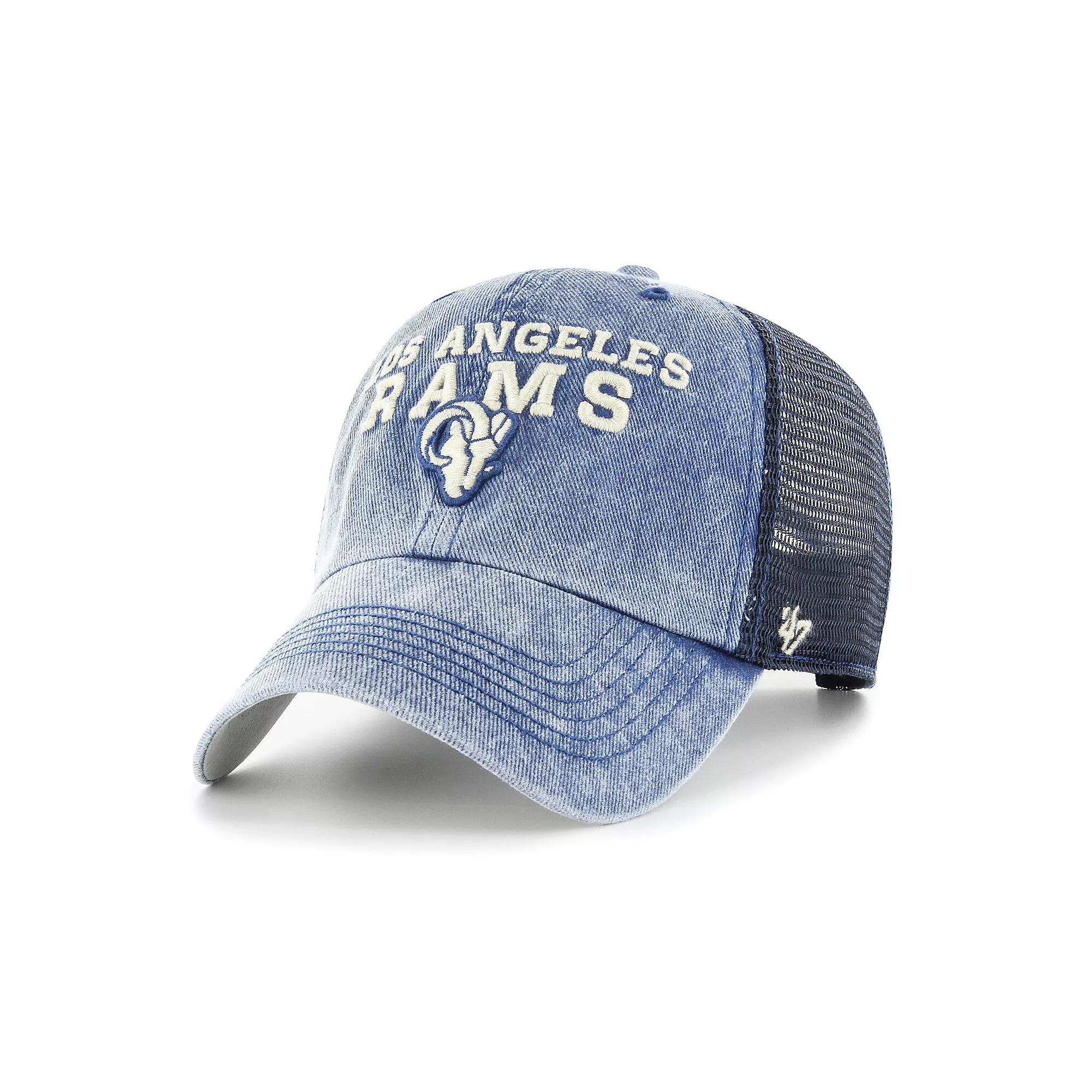 Men's '47 Navy Los Angeles Rams Drumlin Trucker Clean Up Snapback Hat, Blue Product Image