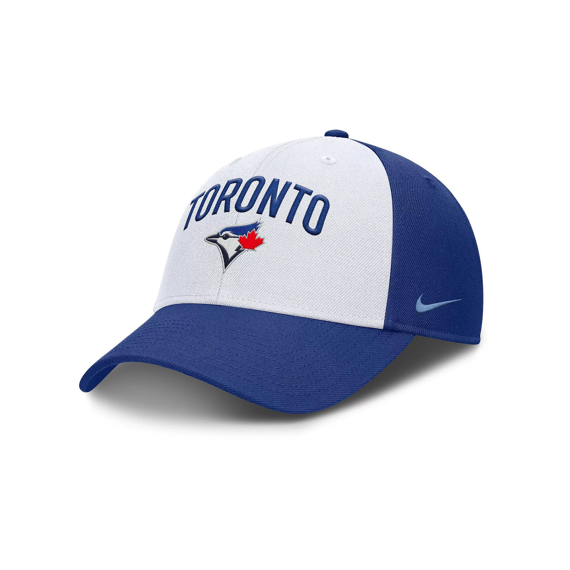 Men's Nike White/Royal Toronto Blue Jays Club Performance Adjustable Hat, Size: Medium/Large, Jay White Product Image