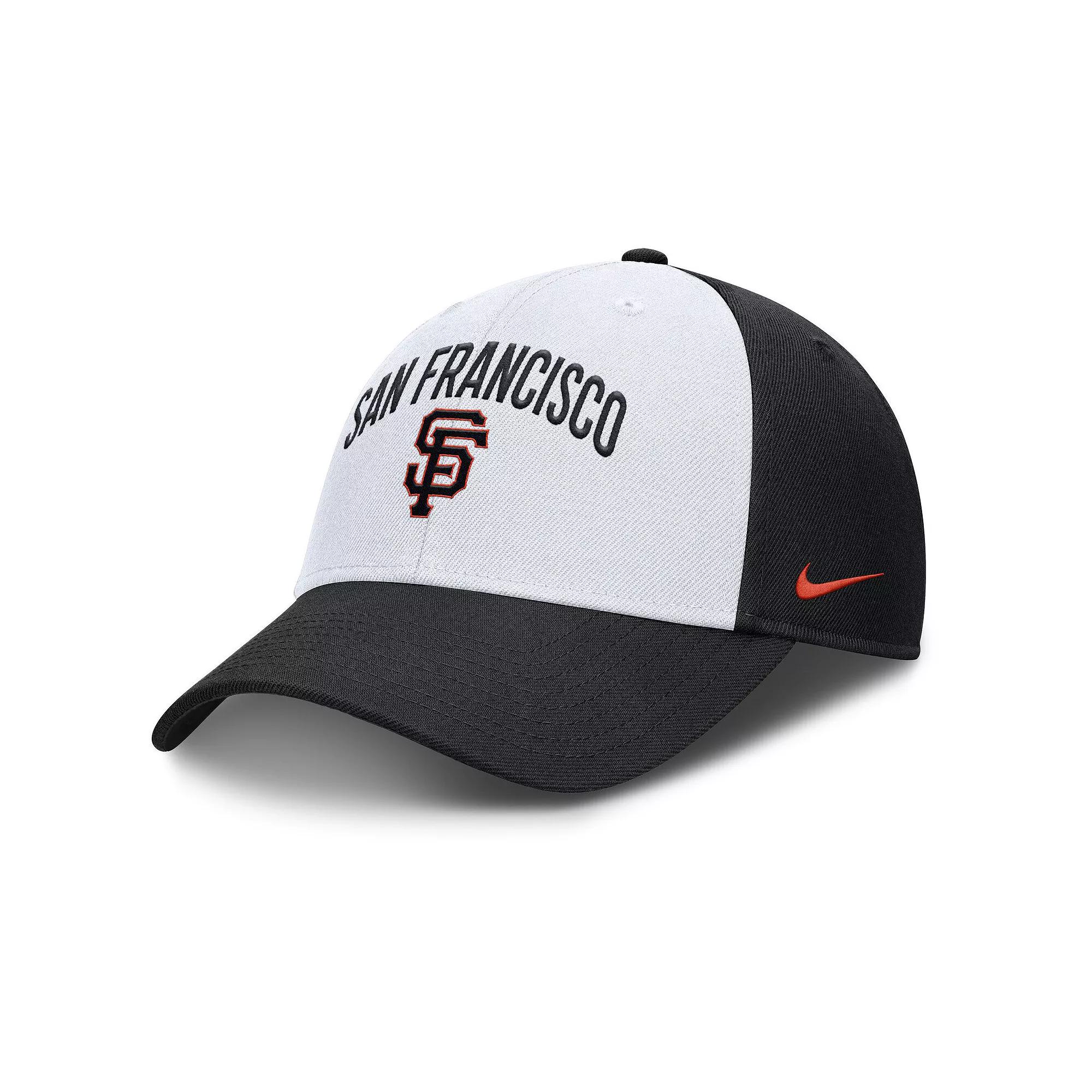 Men's Nike White/Black San Francisco Giants Club Performance Adjustable Hat, Size: Medium/Large Product Image