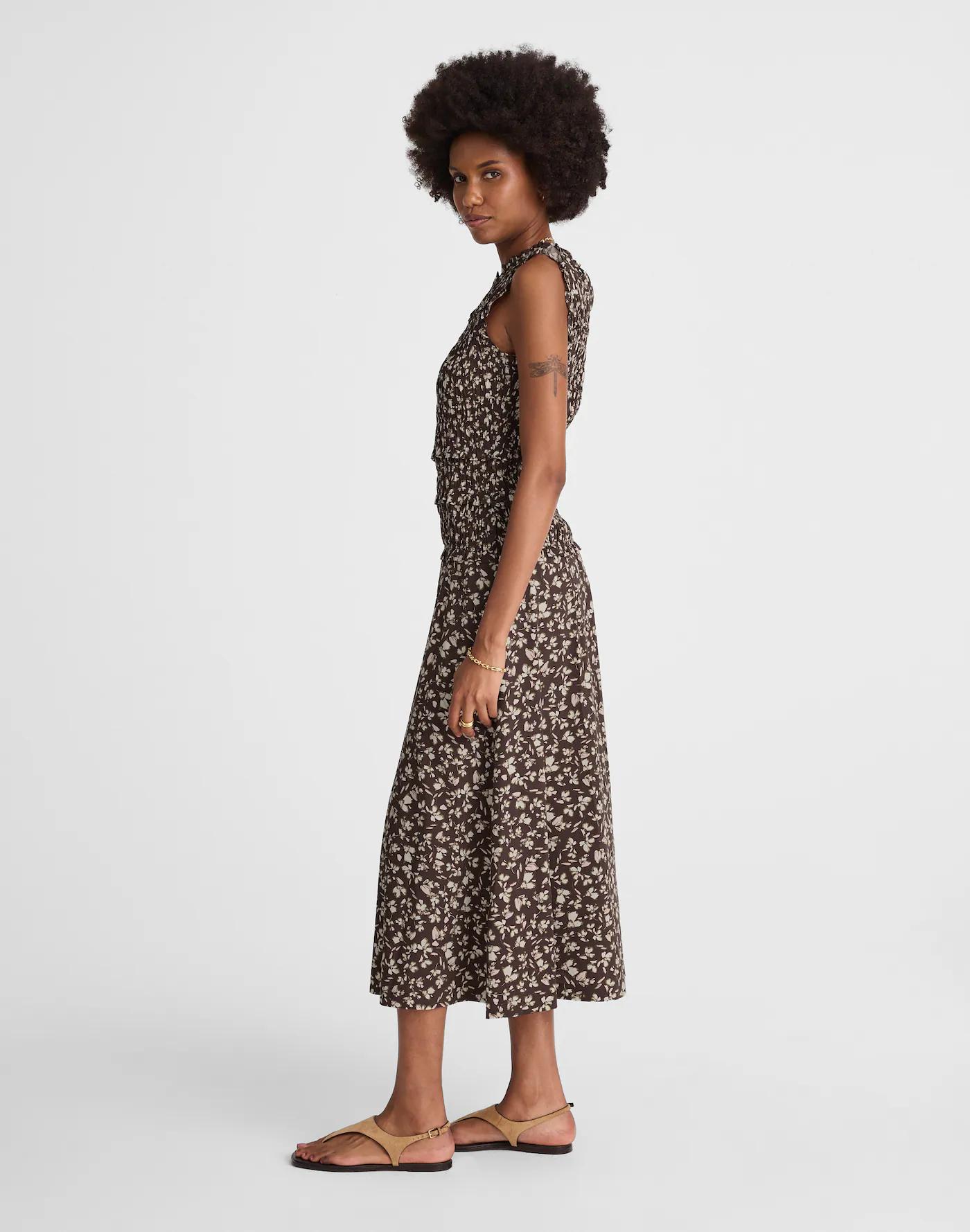 Smocked Sleeveless Midi Dress Product Image