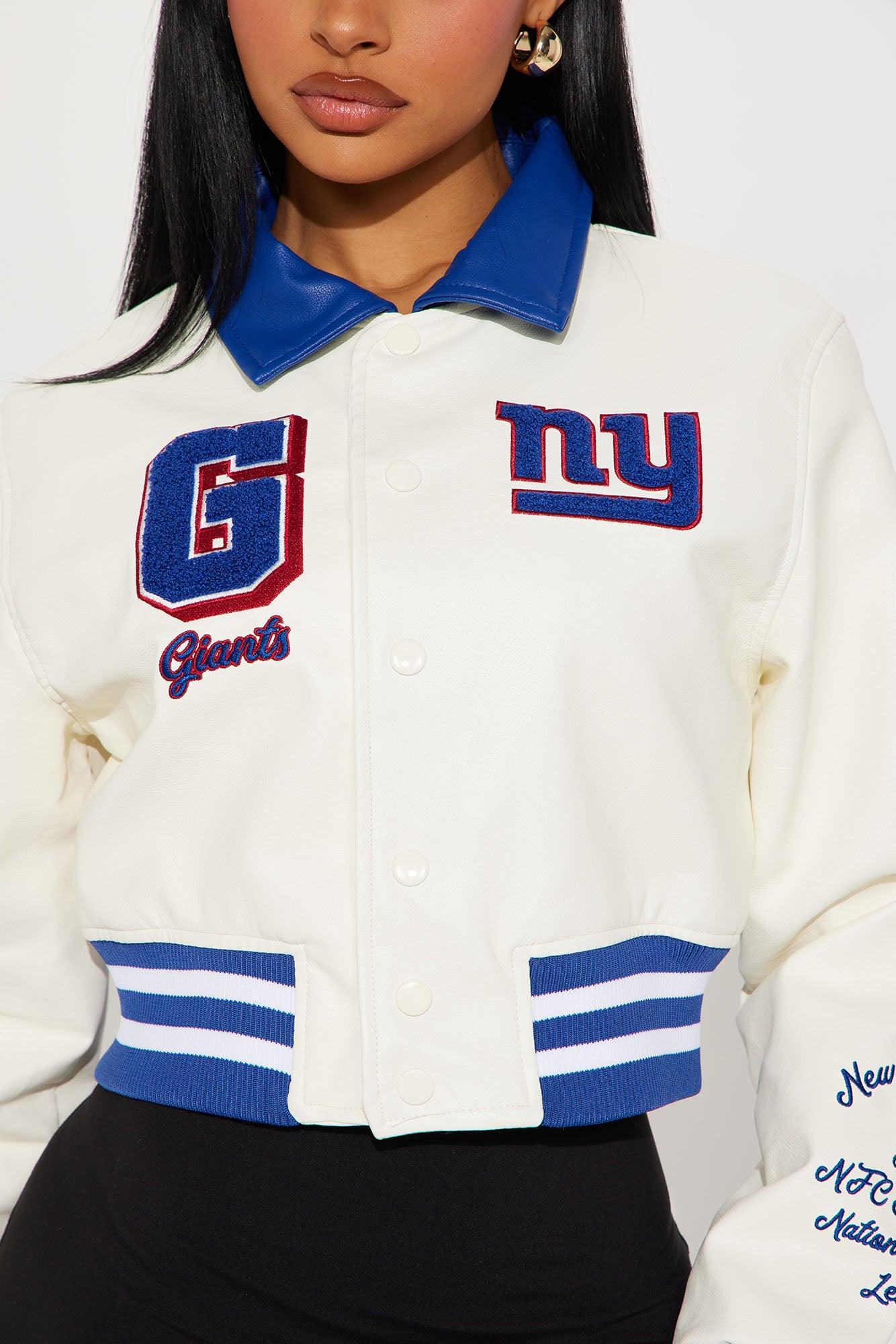 New York Giants Bomber Jacket - Cream Female Product Image
