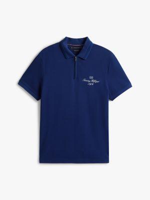 Regular Fit Mercerized Cotton Zip Polo Product Image