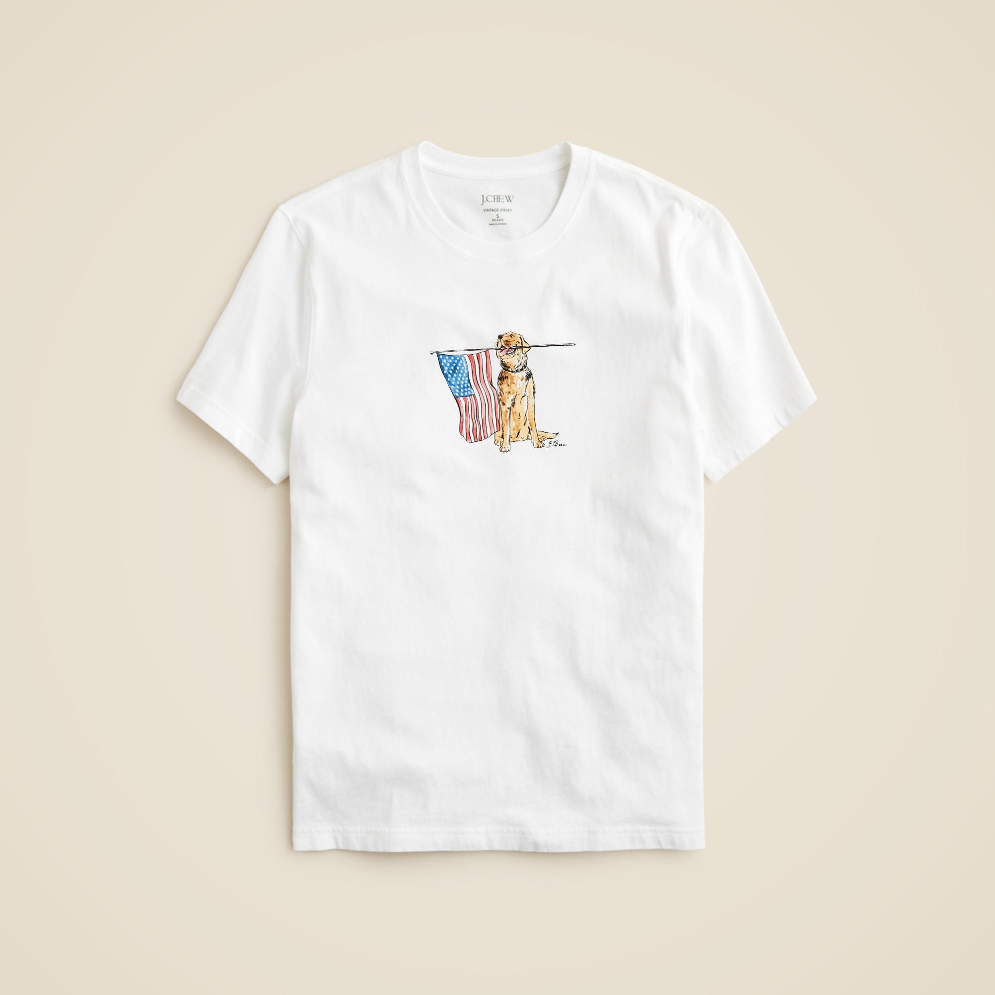 Vintage-wash cotton graphic T-shirt Product Image