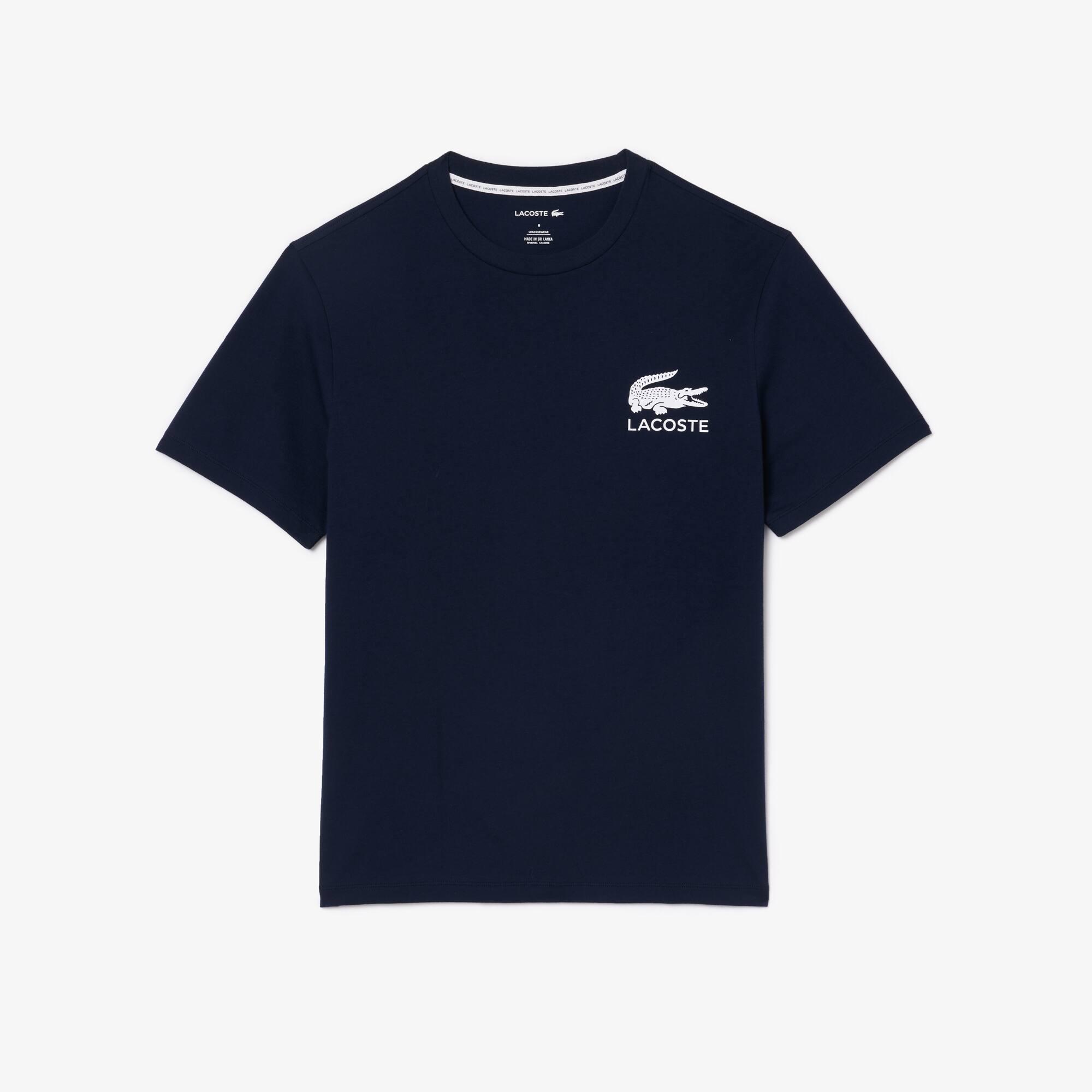 Crocodile Print Cotton Loungewear T-Shirt Product Image