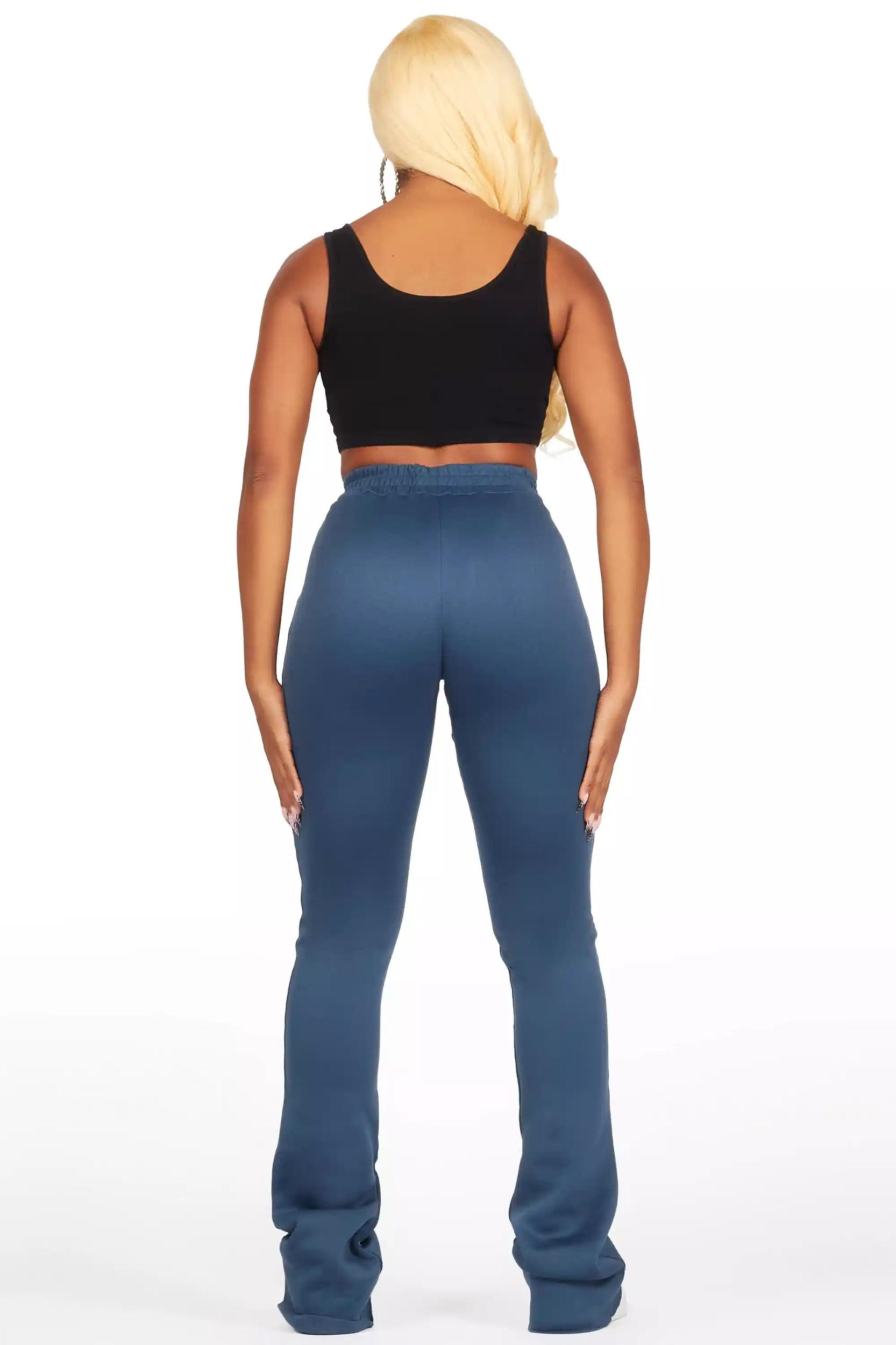 Juliana Navy Super Stacked Track Pant Female Product Image