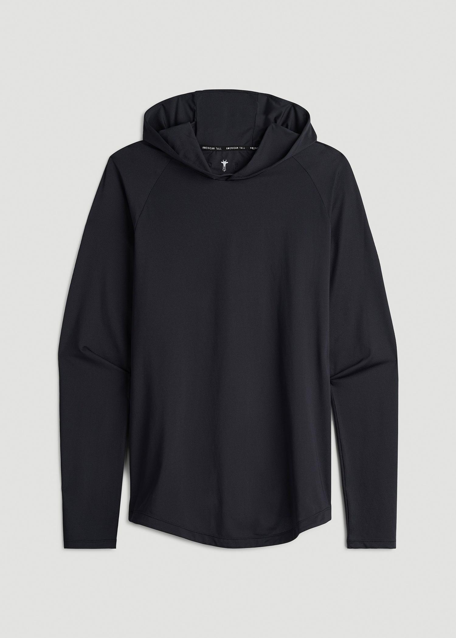 A.T. Performance Training Hoodie for Tall Men in Black Male Product Image