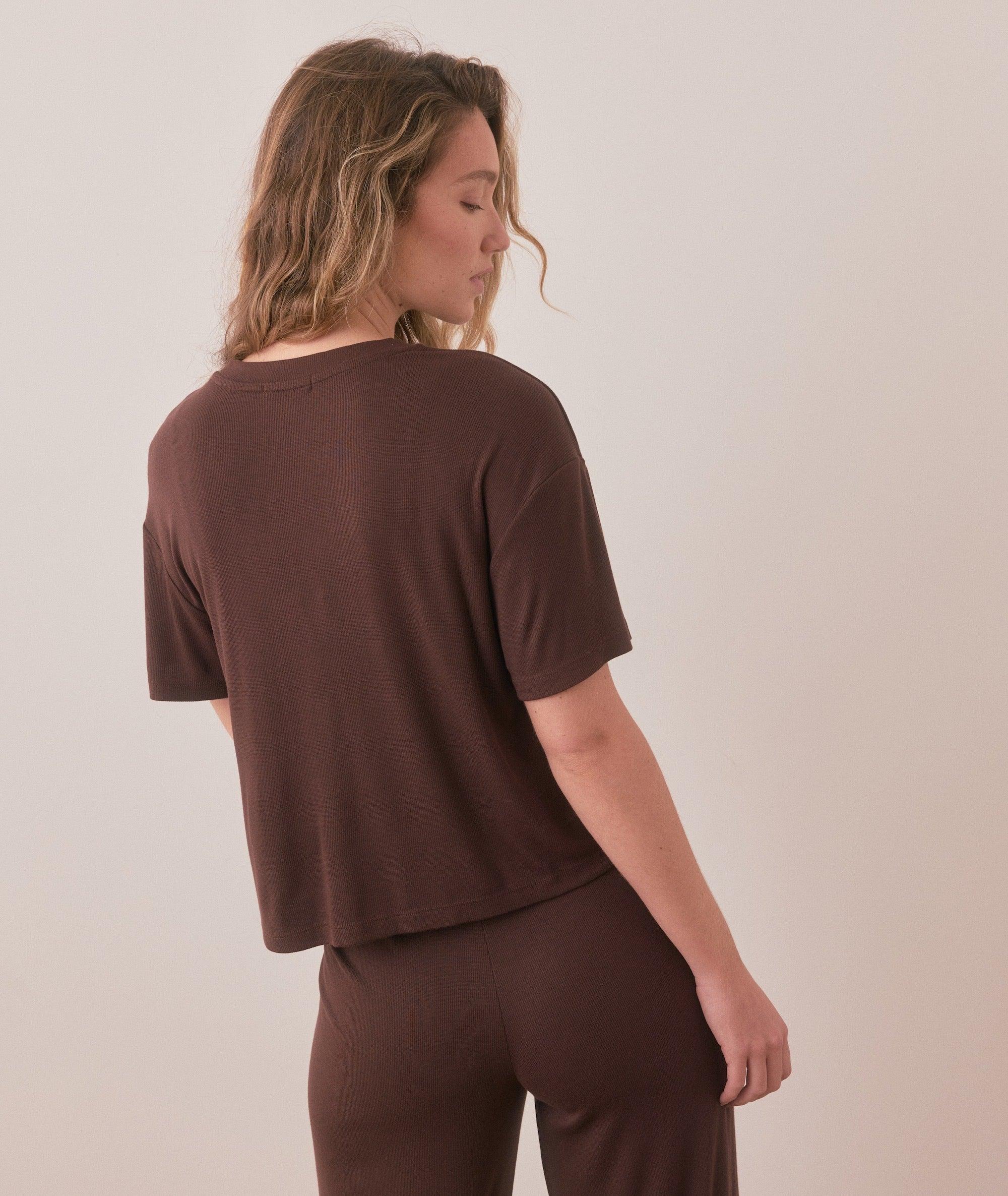 Lexi Rib Lounge Cropped Tee Product Image