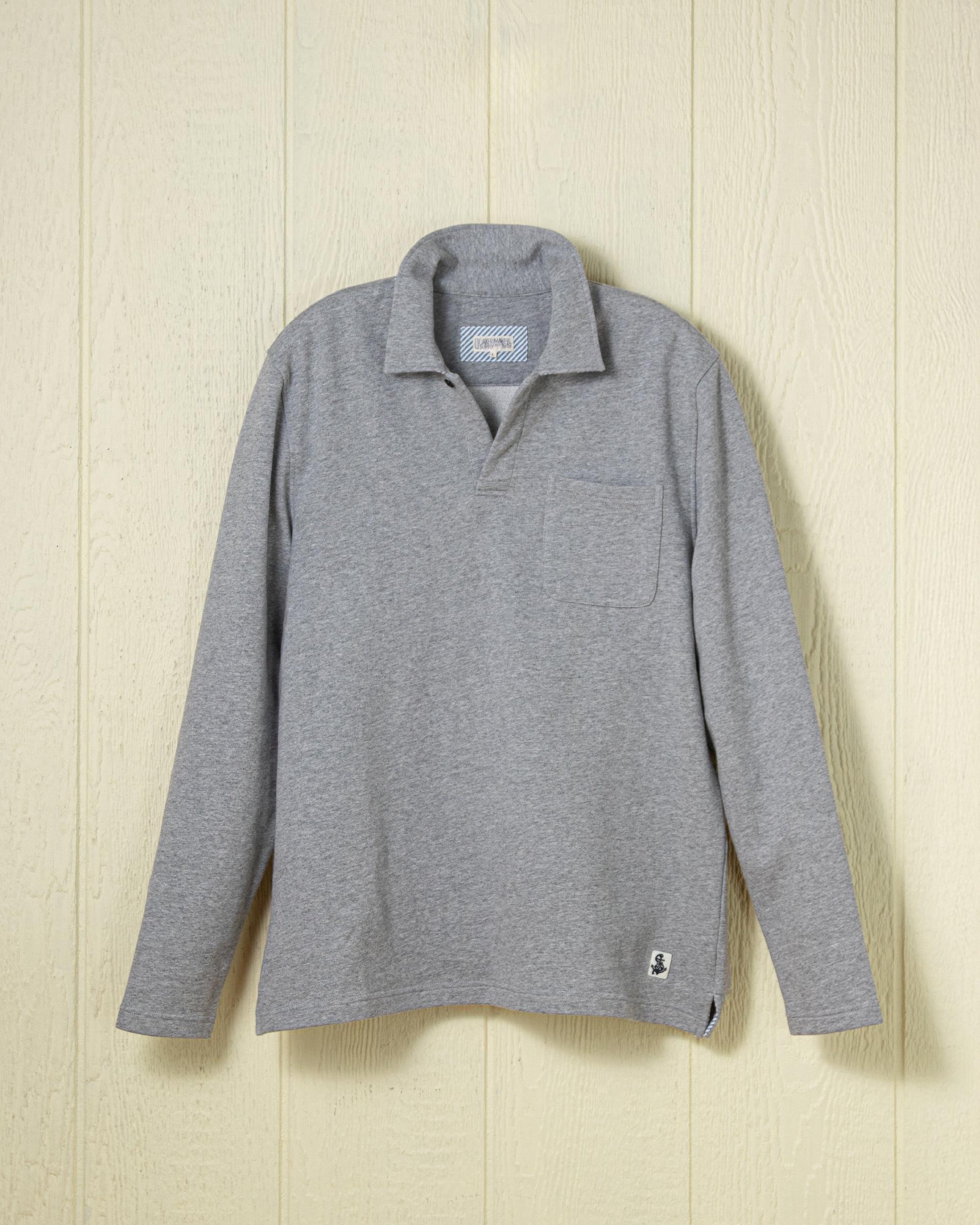 Acadia Polo in Athletic Heather Loopback Terry Product Image