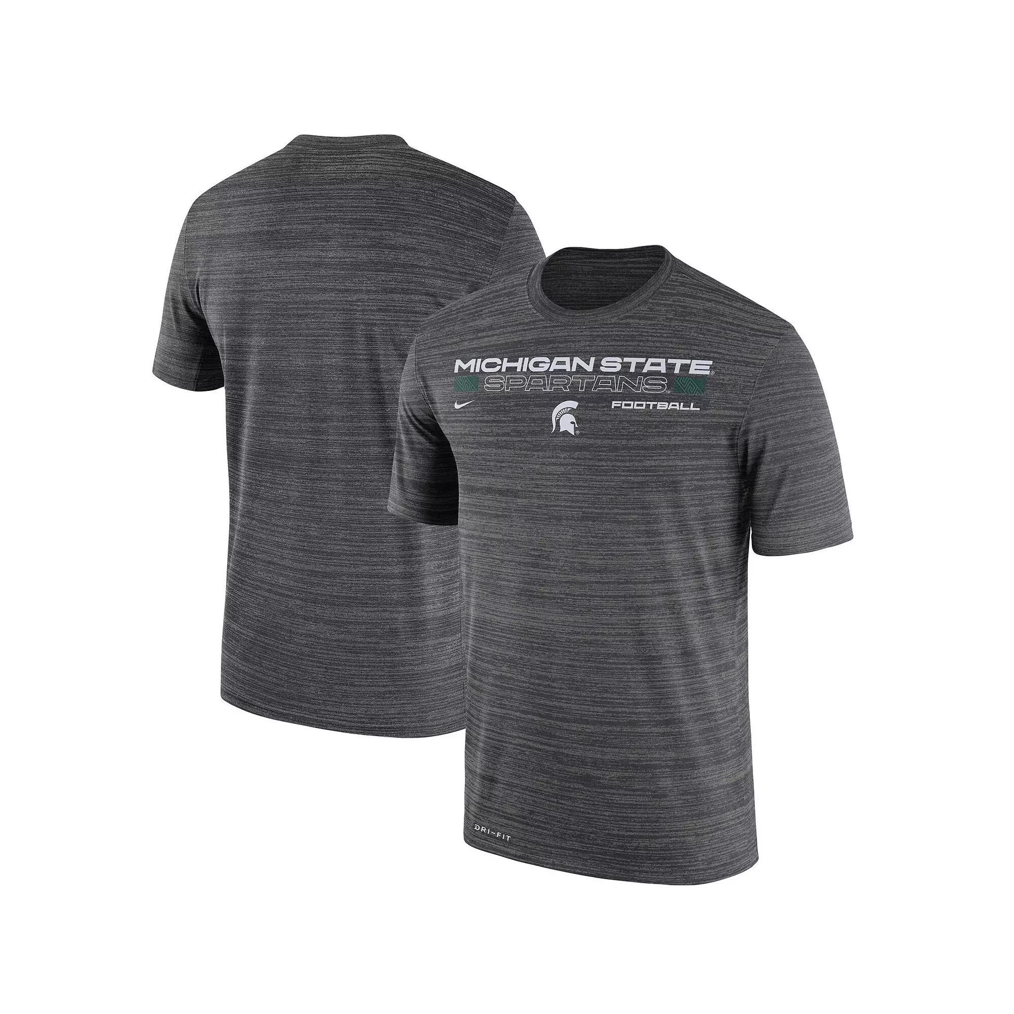 Men's Nike Charcoal Michigan State Spartans Velocity Legend Performance T-Shirt,  Product Image