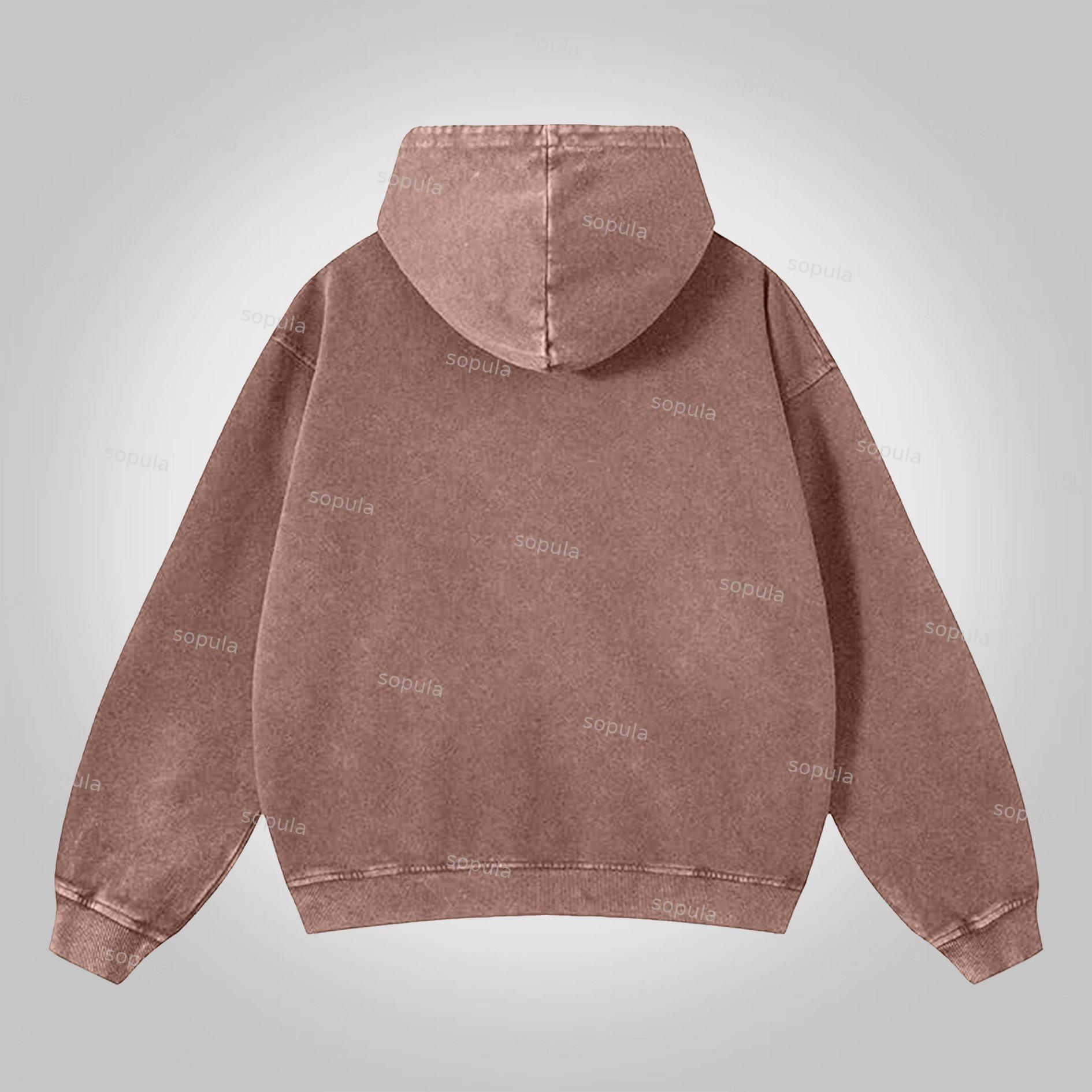 Vintage Angels Descend Graphic Acid Washed Oversized Hoodie Product Image