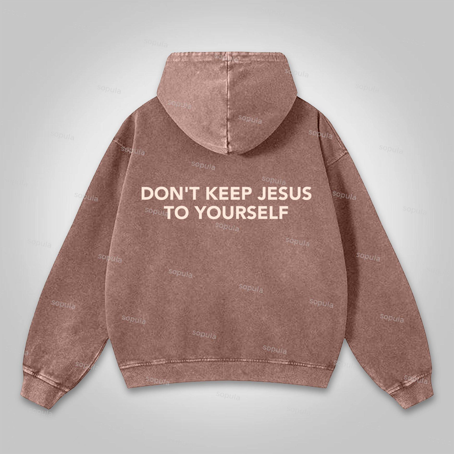 Sopula Jesus Passport Graphic Washed Hoodie Product Image