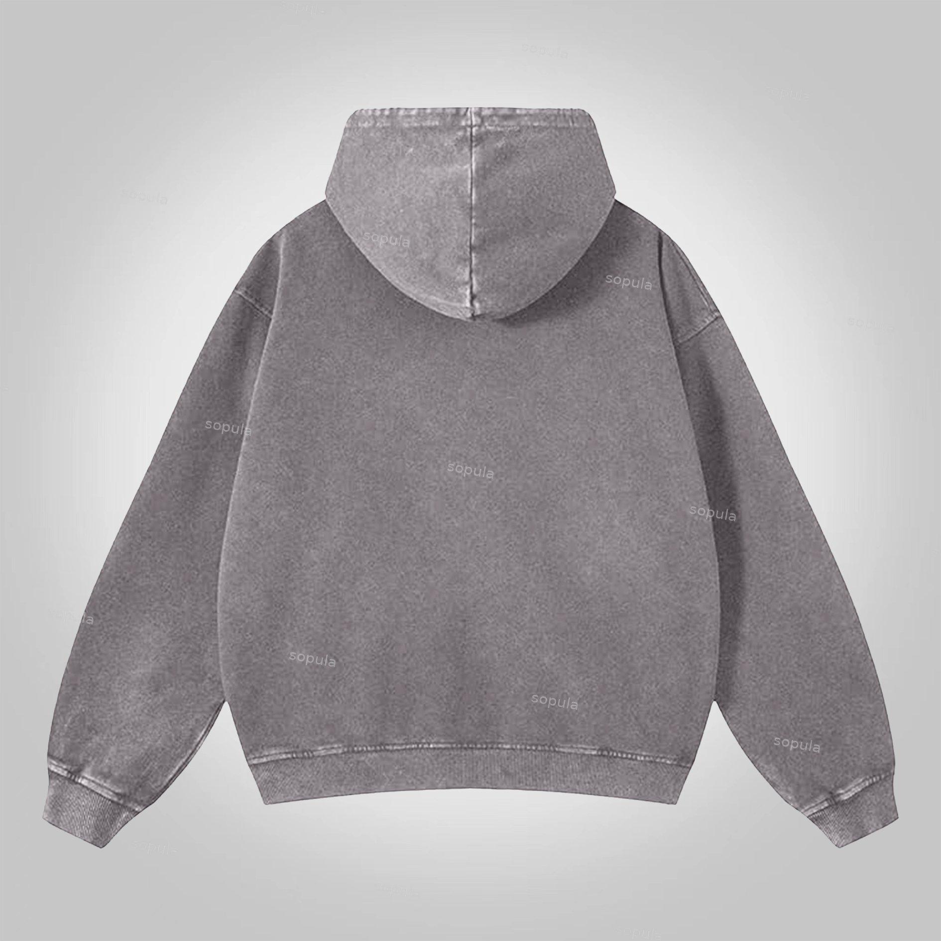 Sopula Sorry No Fashion Today Graphic Vintage Washed Hoodie Product Image