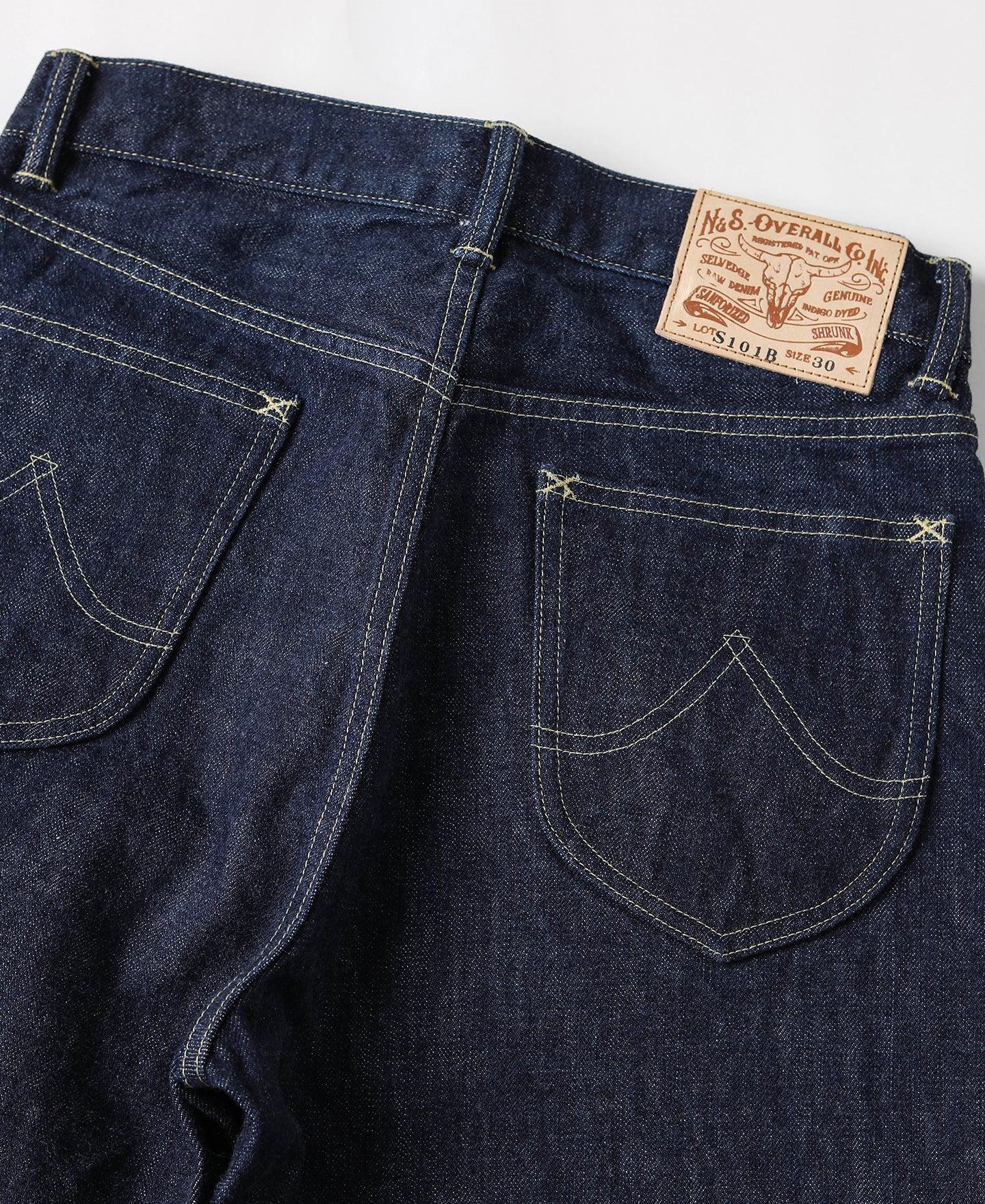 WWII Simplified Model Cowboy Selvedge Denim Jeans Product Image