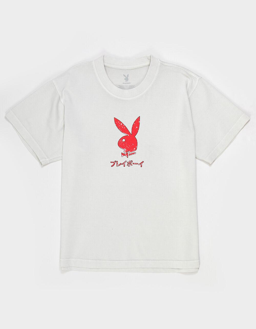COLOR BARS x Playboy Ace Of Hearts Mens Boxy Tee - LIGHT GRAY Product Image