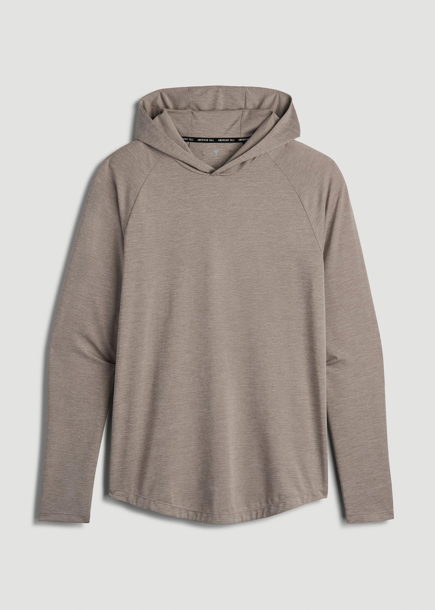 A.T. Performance Training Hoodie for Tall Men in Dark Sand Space Dye Male Product Image