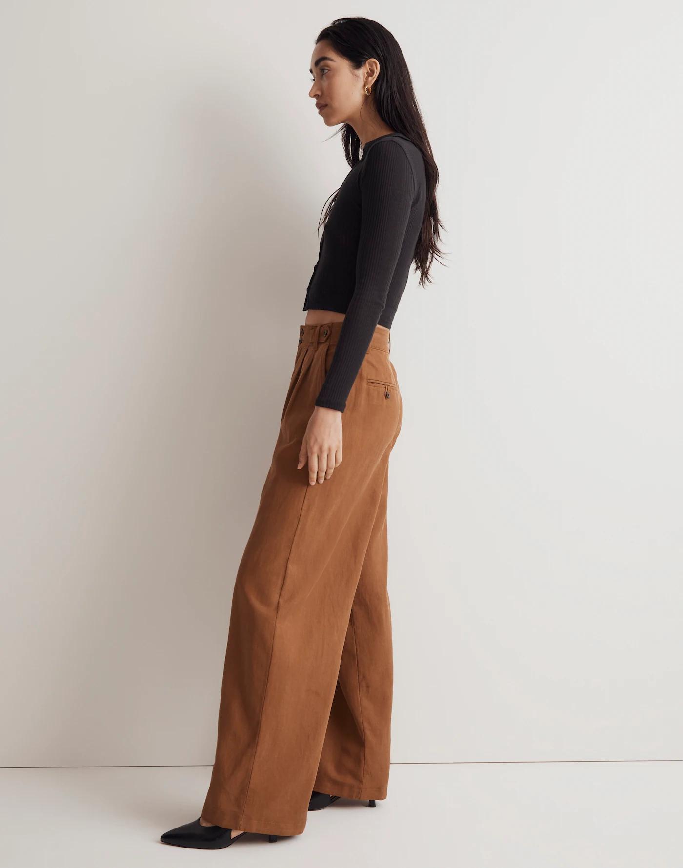 The Petite Harlow Wide-Leg Pant Product Image