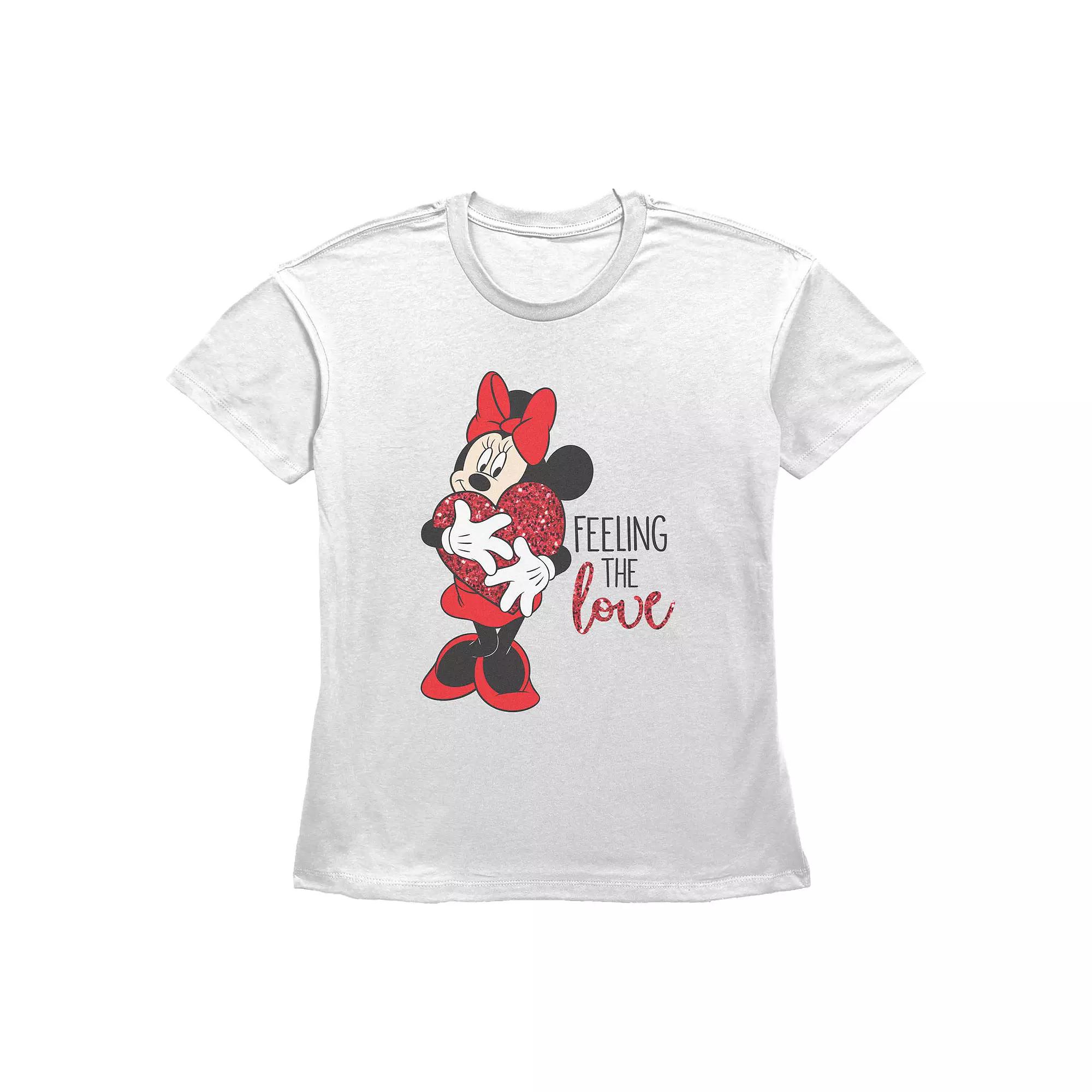 Disney's Minnie Mouse Feeling The Love Women's Graphic Tee,  Product Image