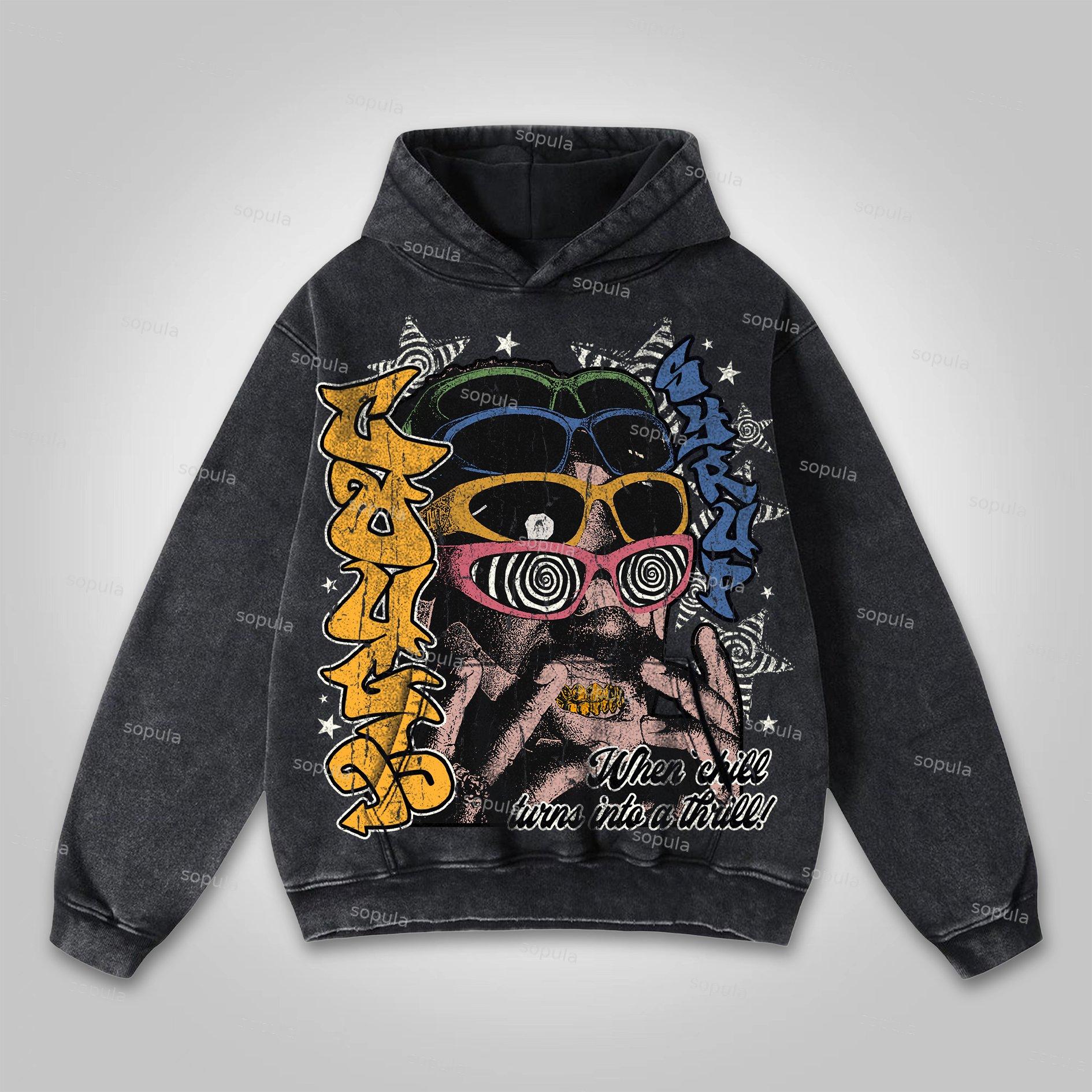 Men's Vintage Street Over Matter Graphic Washed Hoodie Product Image