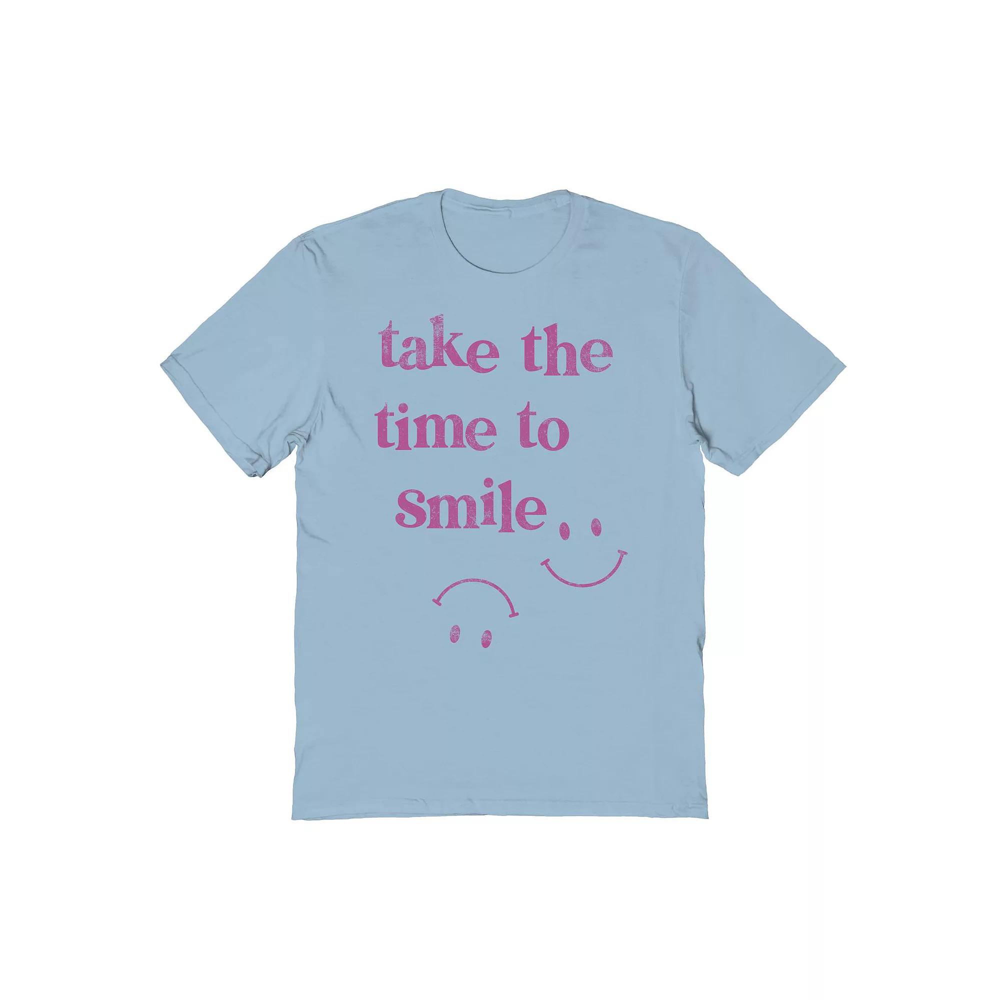 Men's COLAB89 by Threadless Time to Smile Graphic Tee, Size: Large, Light Blue Product Image