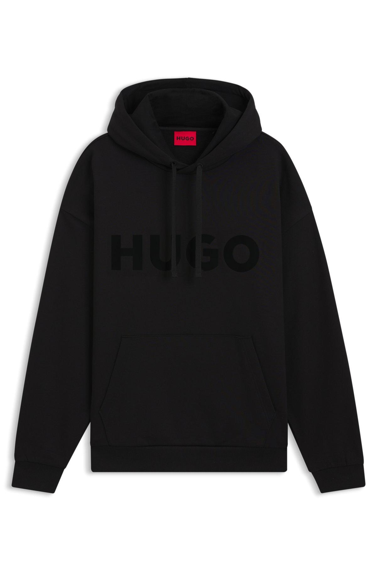 Tonal-logo hoodie in cotton terry Product Image