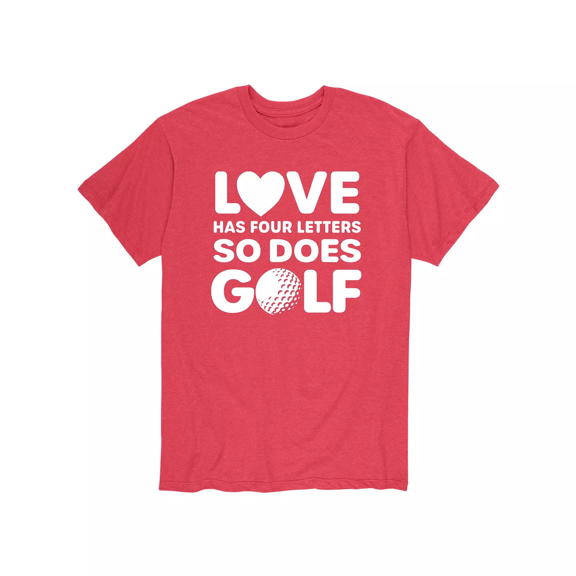 Men's "Love Has Four Letters So Does Golf" Valentine's Day Tee,  Product Image