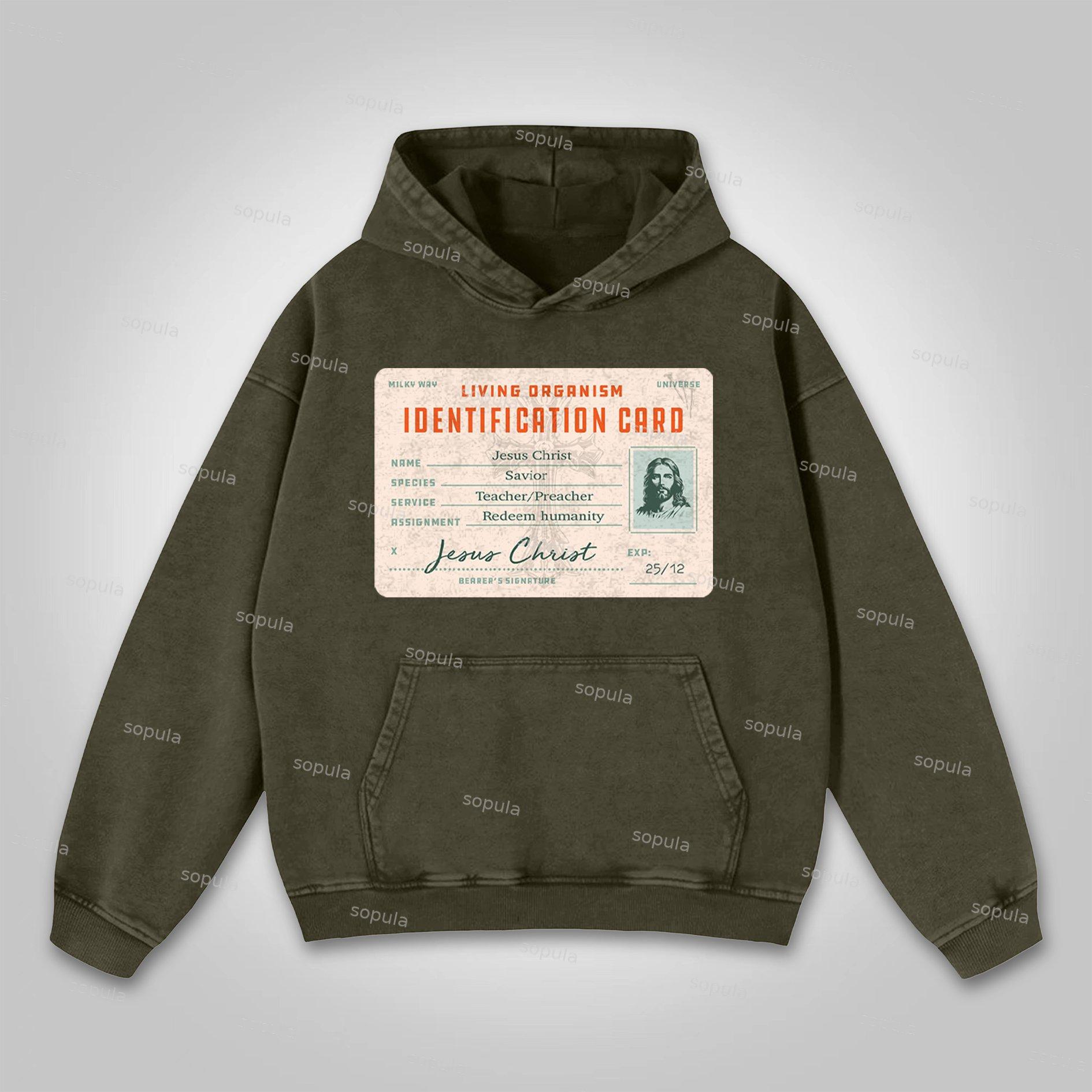 Sopula Jesus Passport Graphic Washed Hoodie Product Image