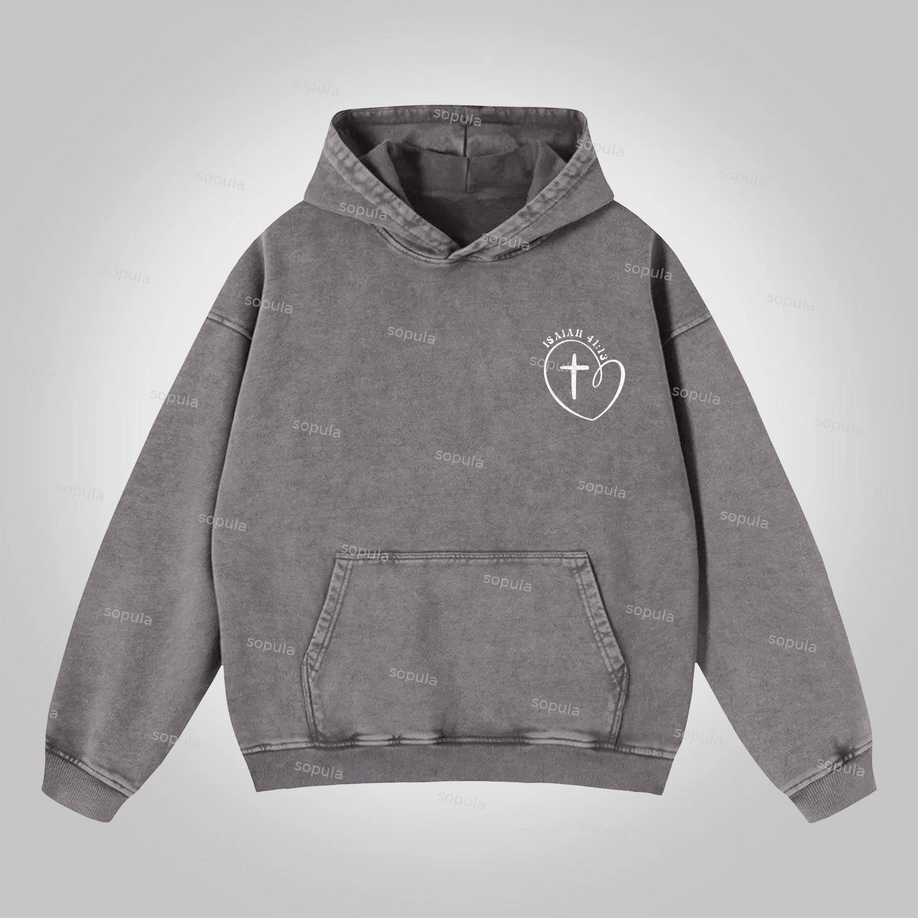 Sopula Faith Over Fear Graphic Acid Washed Hoodie Product Image