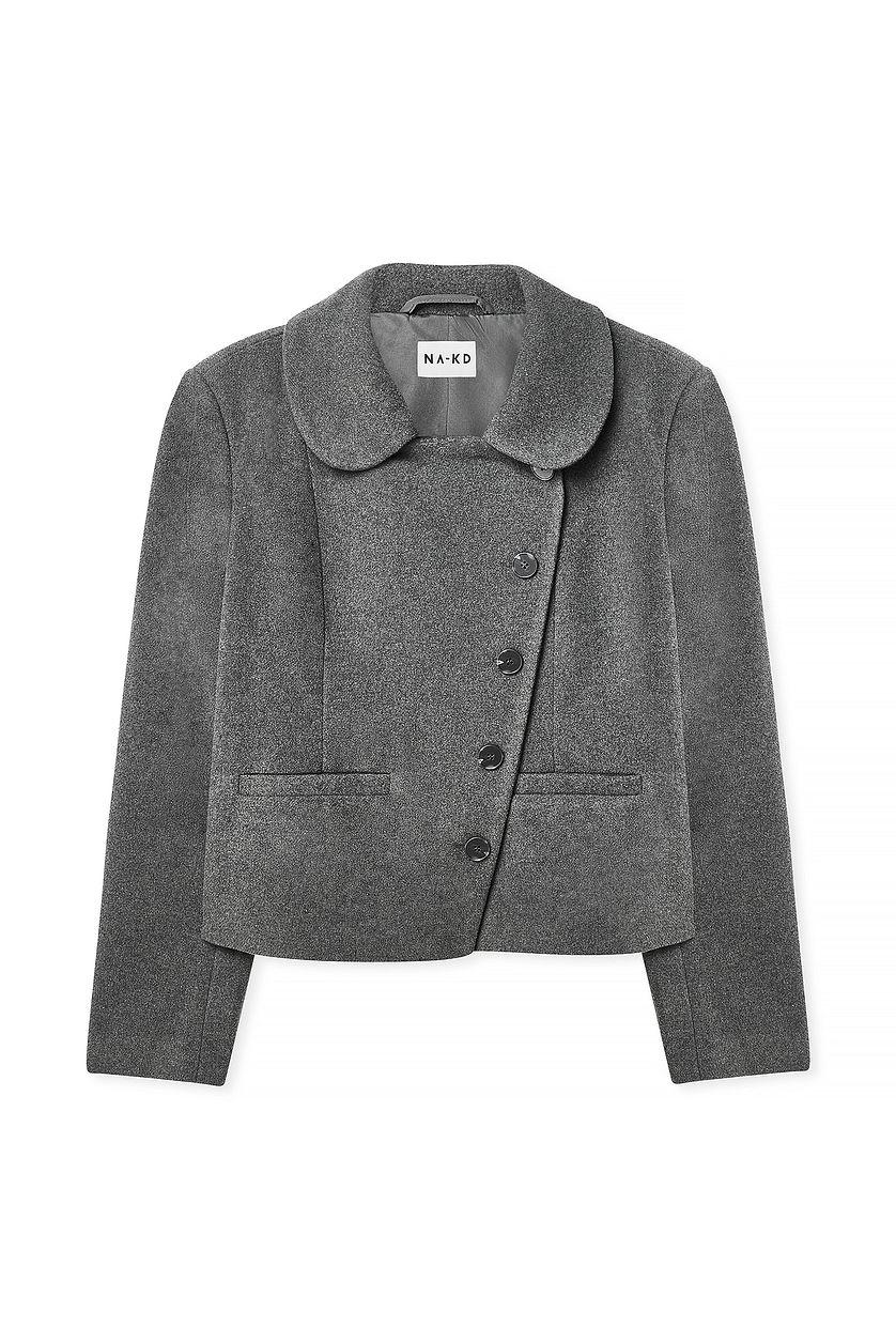 Asymmetric Buttoned Short Jacket Product Image