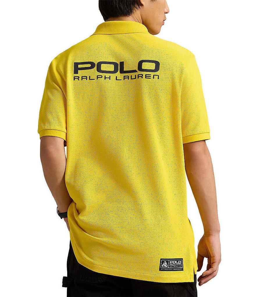 Polo Ralph Lauren Classic Fit Logo Mesh Printed Short Sleeve Polo Shirt Product Image