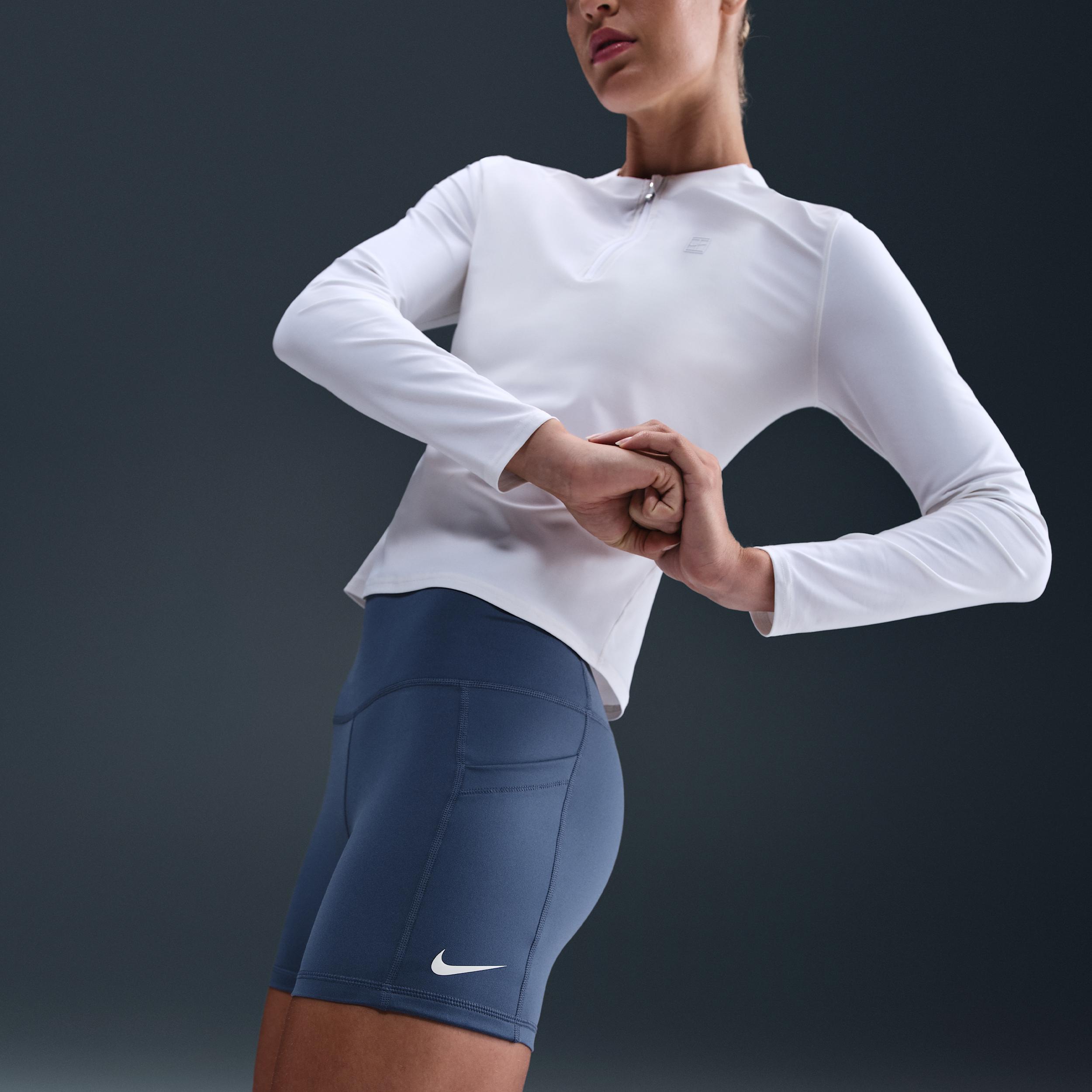 Nike Womens Court Dri-FIT Tennis Shorts with Pockets | FZ6677-491 Product Image