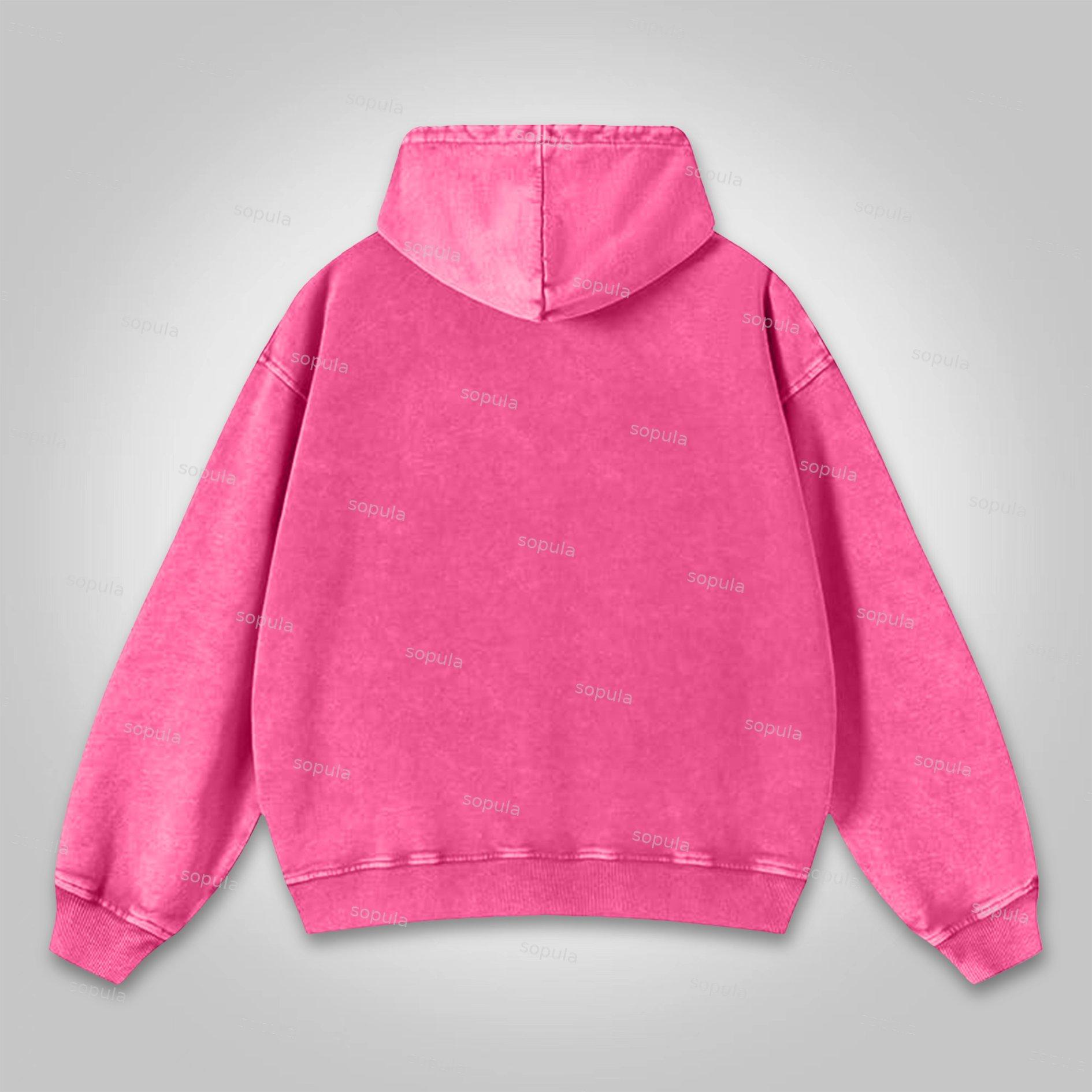 Vintage Angels Descend Graphic Acid Washed Oversized Hoodie Product Image