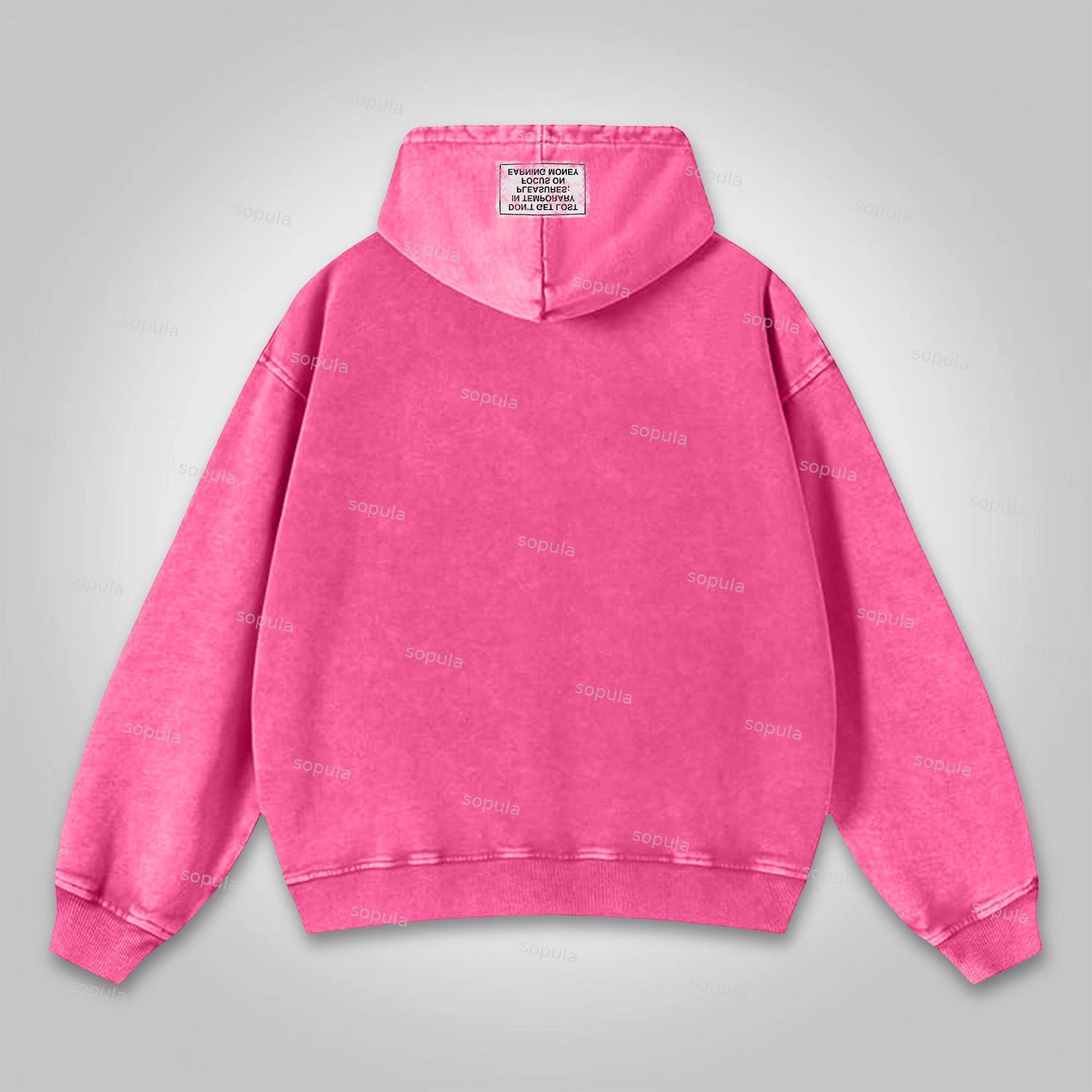 Sopula Sorry No Fashion Today Graphic Vintage Washed Hoodie Product Image