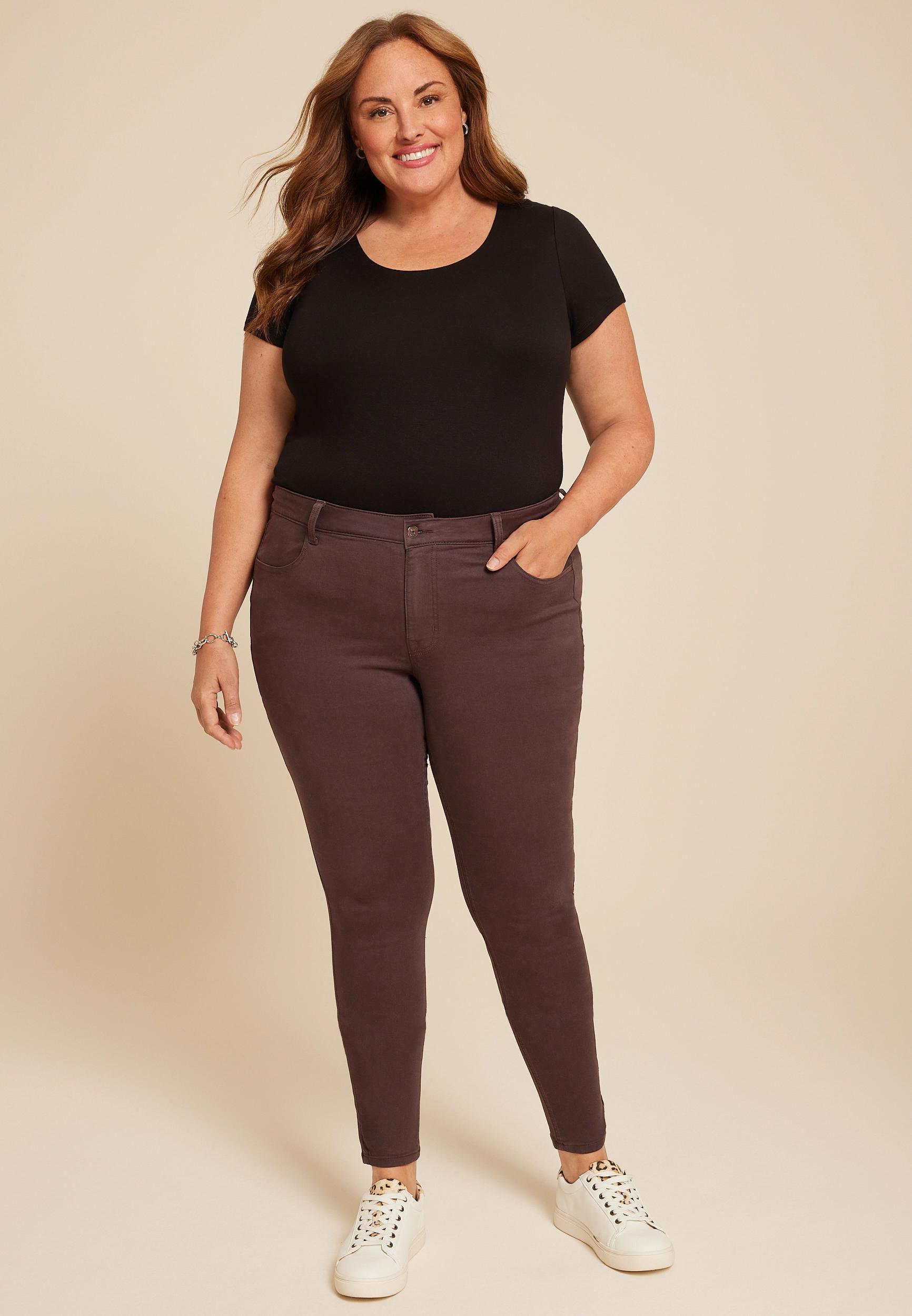 Maurices Plus Size Jeans Womens Jeans High Rise Color Jegging Denim Product Image