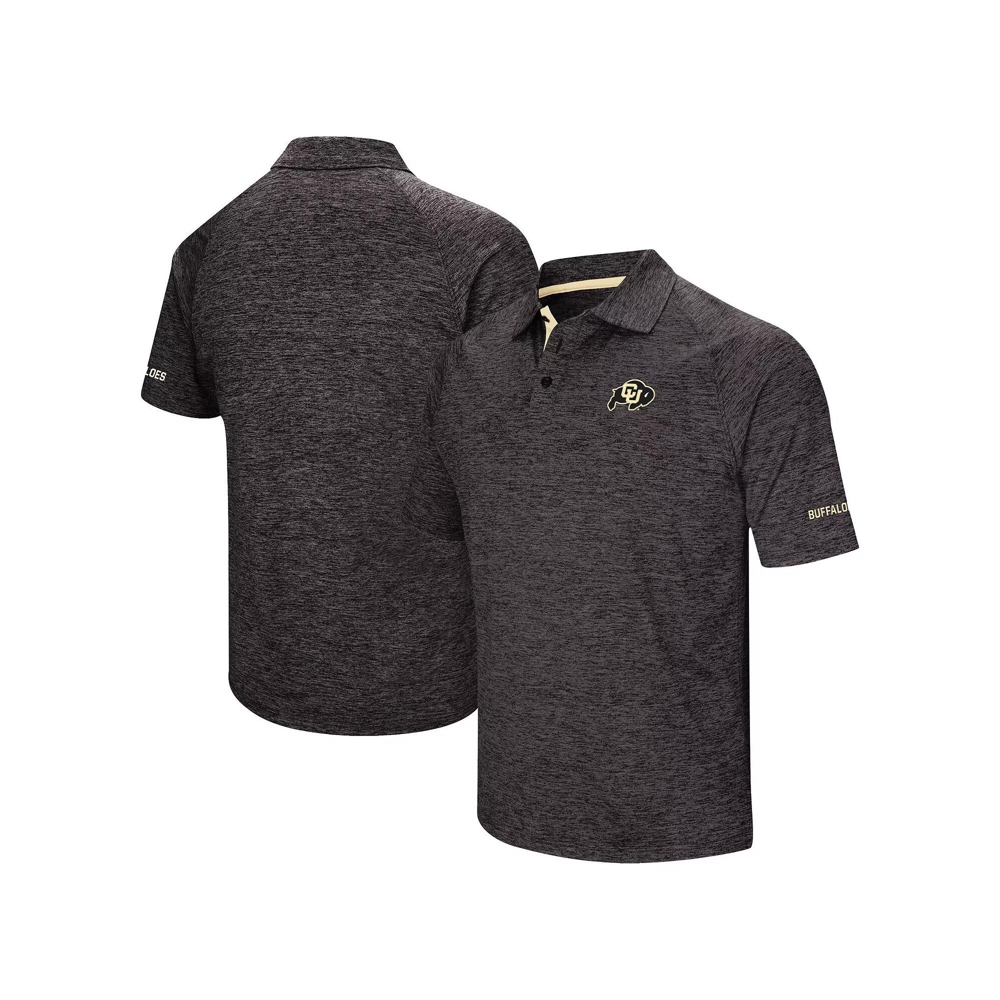 Men's Colosseum Black Colorado Buffaloes Down Swing Polo,  Product Image