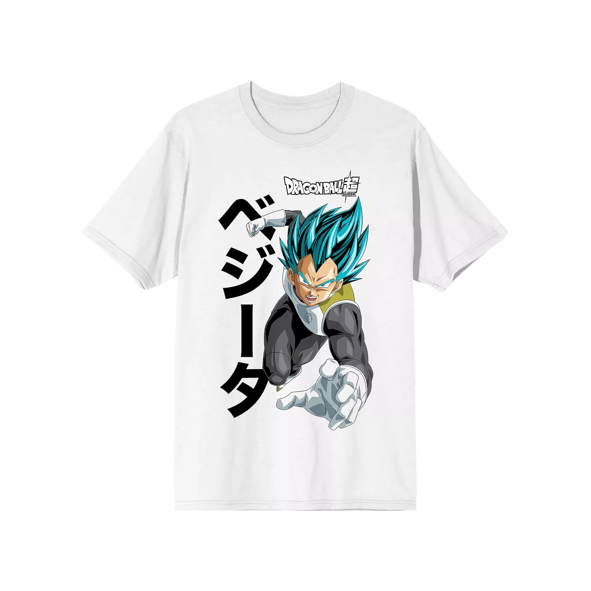 Men's Dragon Ball Vegeta Graphic Tee, Size: XL, White Product Image