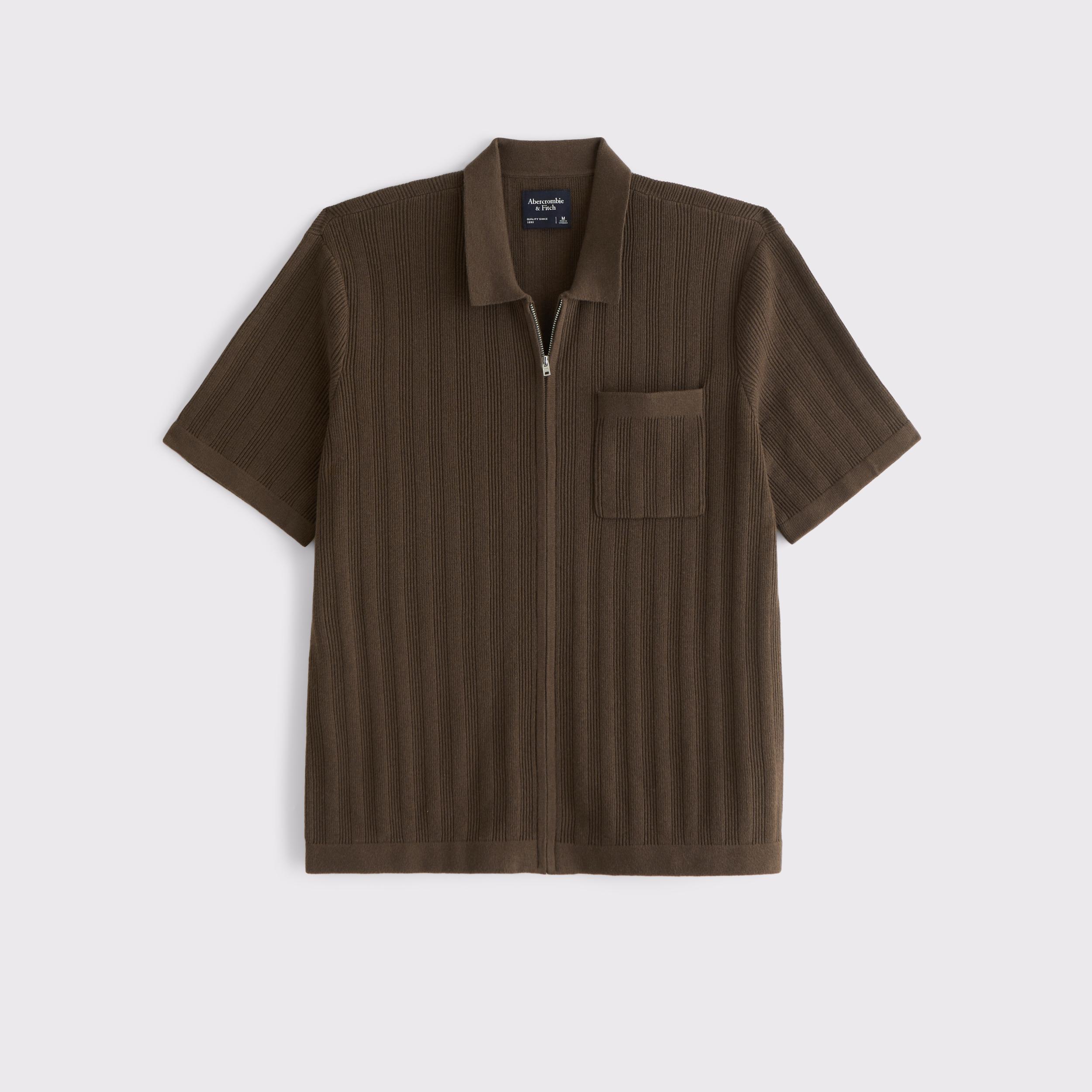 Full-Zip Sweater Polo Product Image