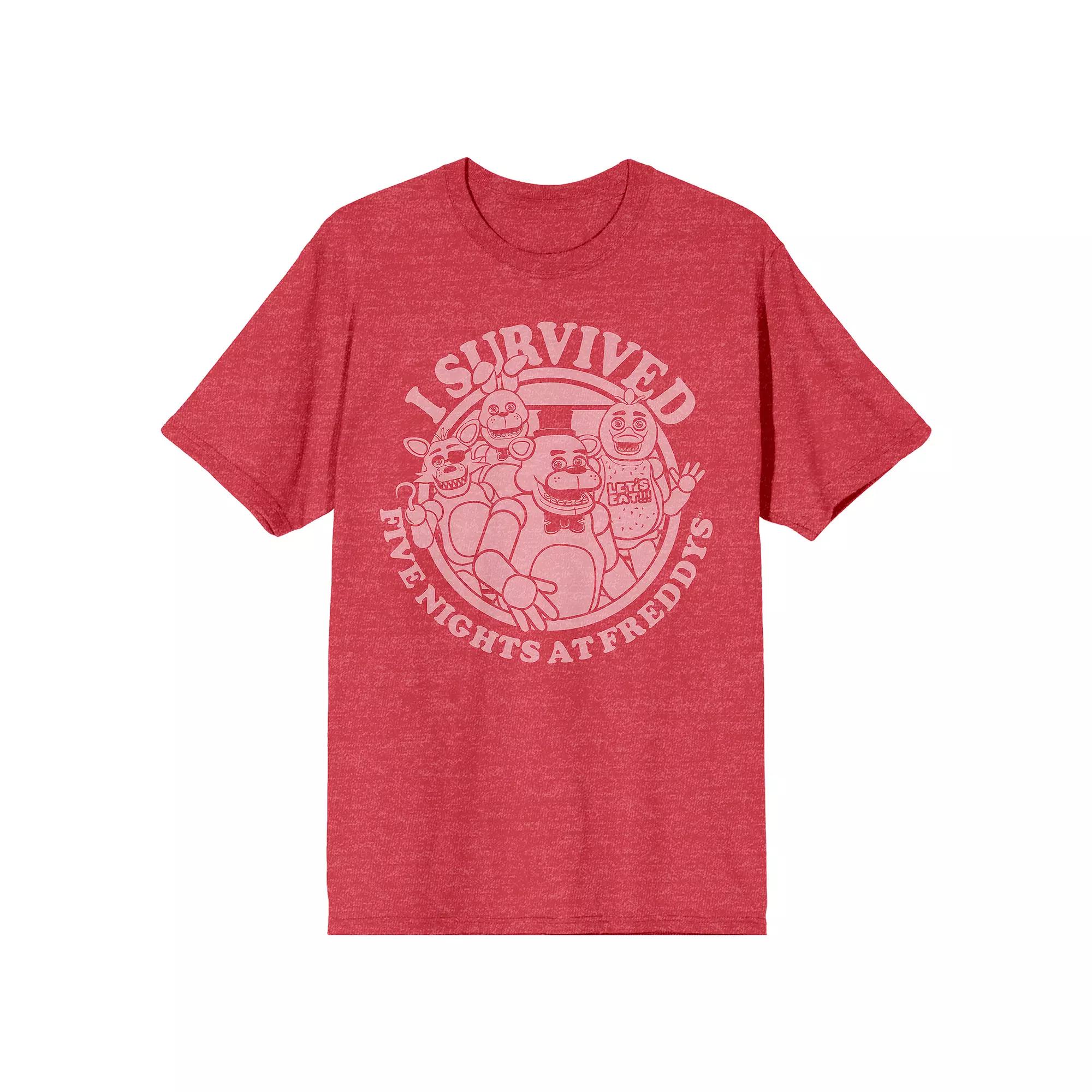 Mens Five Nights at Freddys I Survived Group Portrait Graphic Tee Product Image