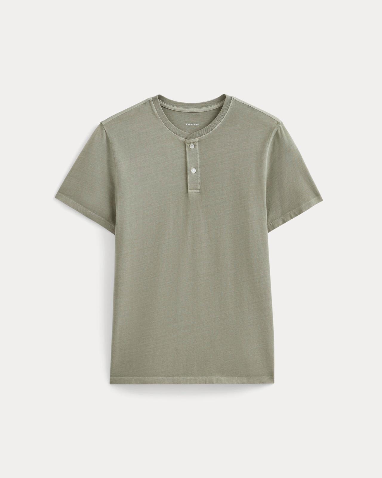 The Essential Organic Garment-Dyed Henley Product Image