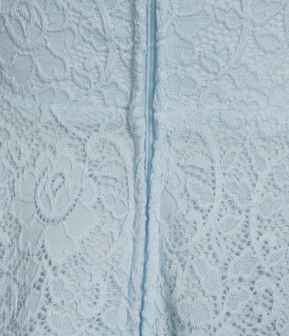 City Vibe Lace Spaghetti Bow Strap Fit And Flare Mini Dress Product Image